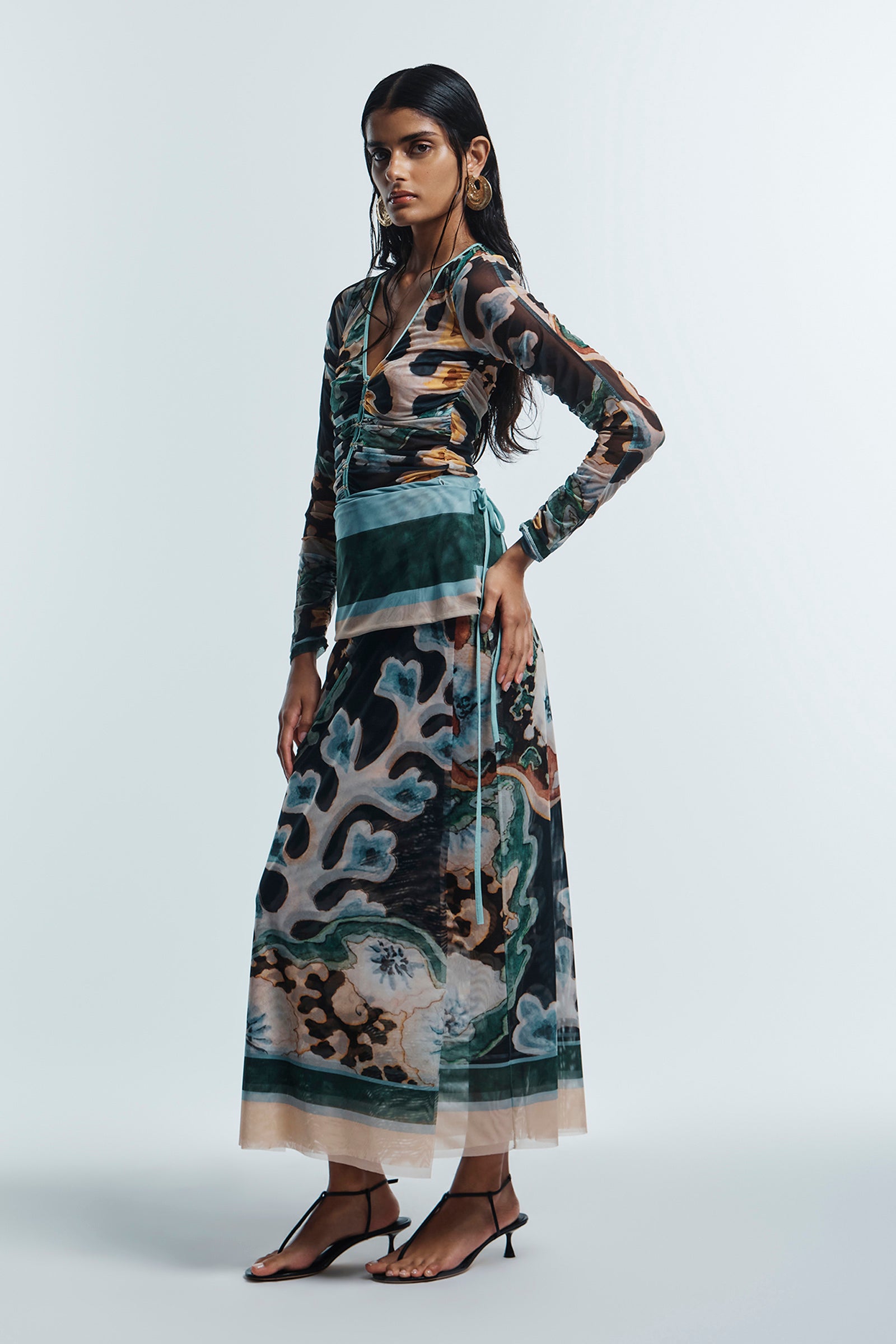 ODIE MESH WRAP SKIRT