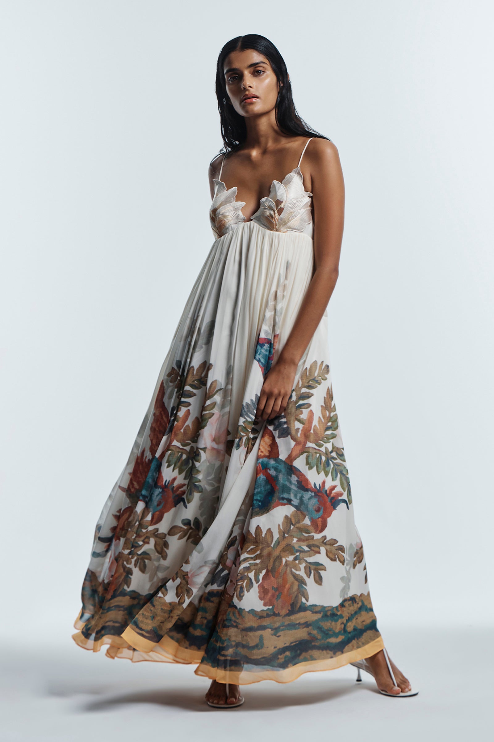 PROMISES FLOWER BUST DRESS