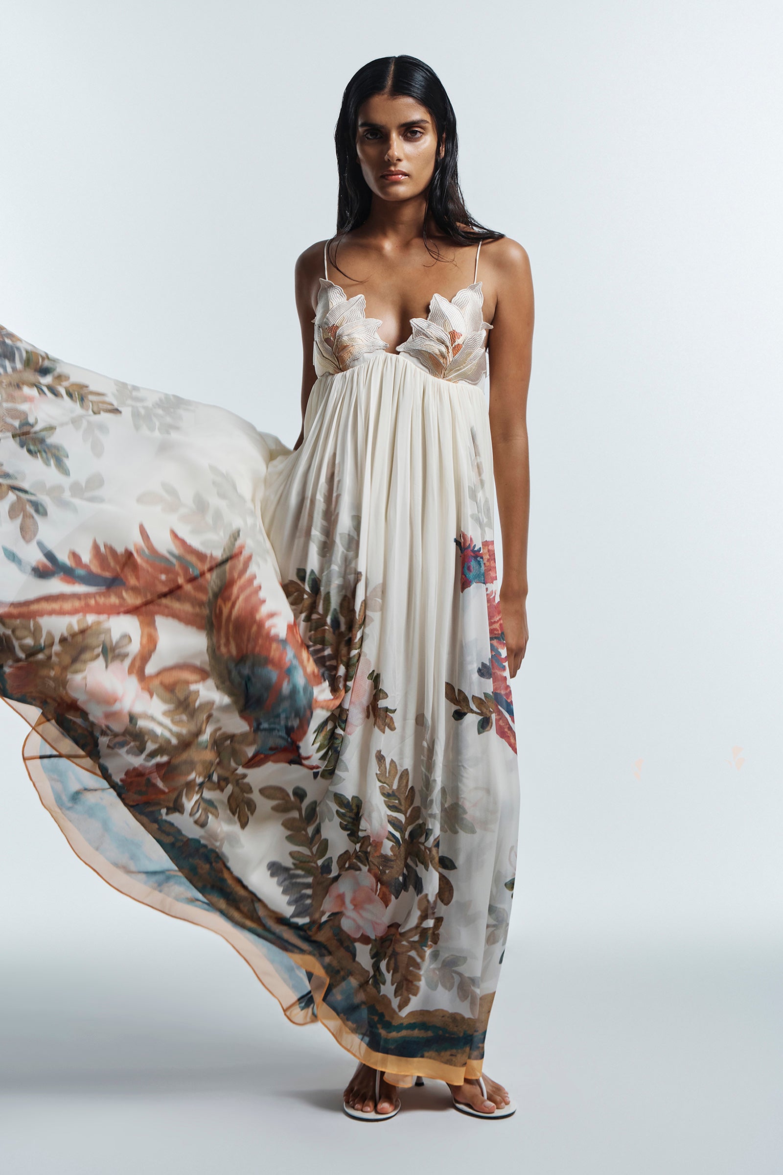 PROMISES FLOWER BUST DRESS