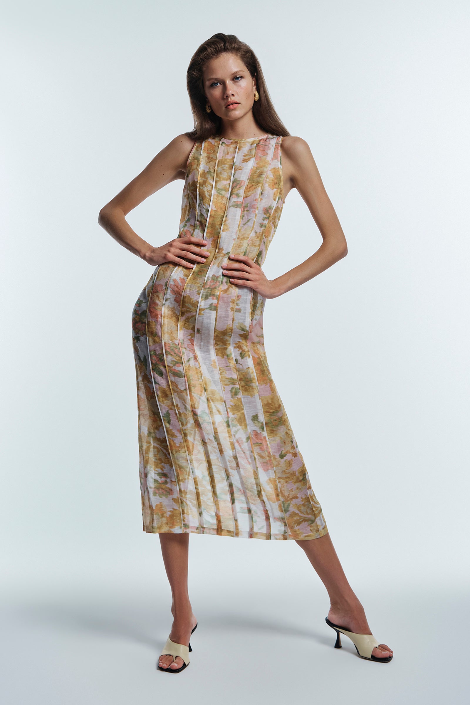 PEACH DREAM SLEEVELESS DRESS