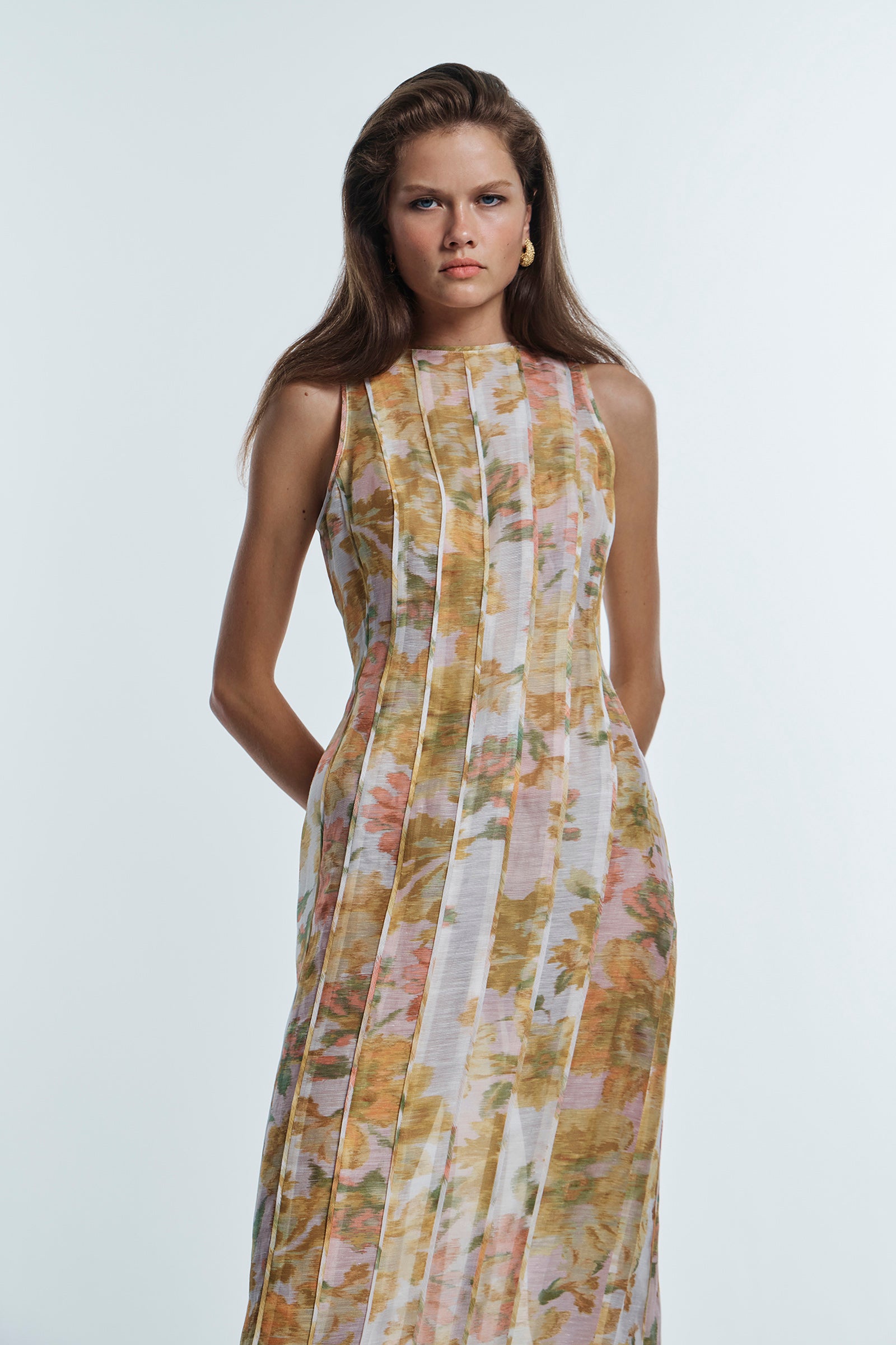 PEACH DREAM SLEEVELESS DRESS
