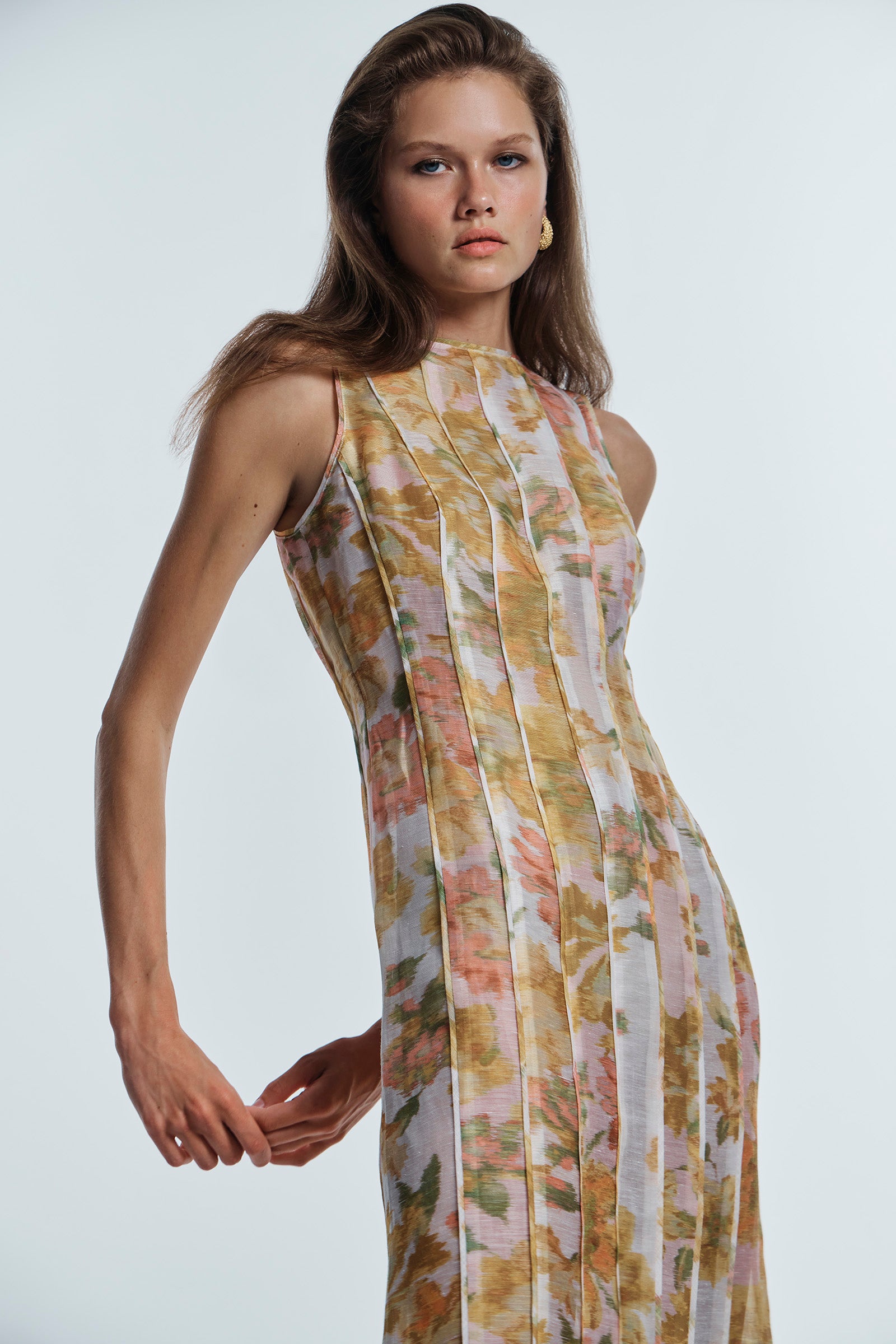 PEACH DREAM SLEEVELESS DRESS