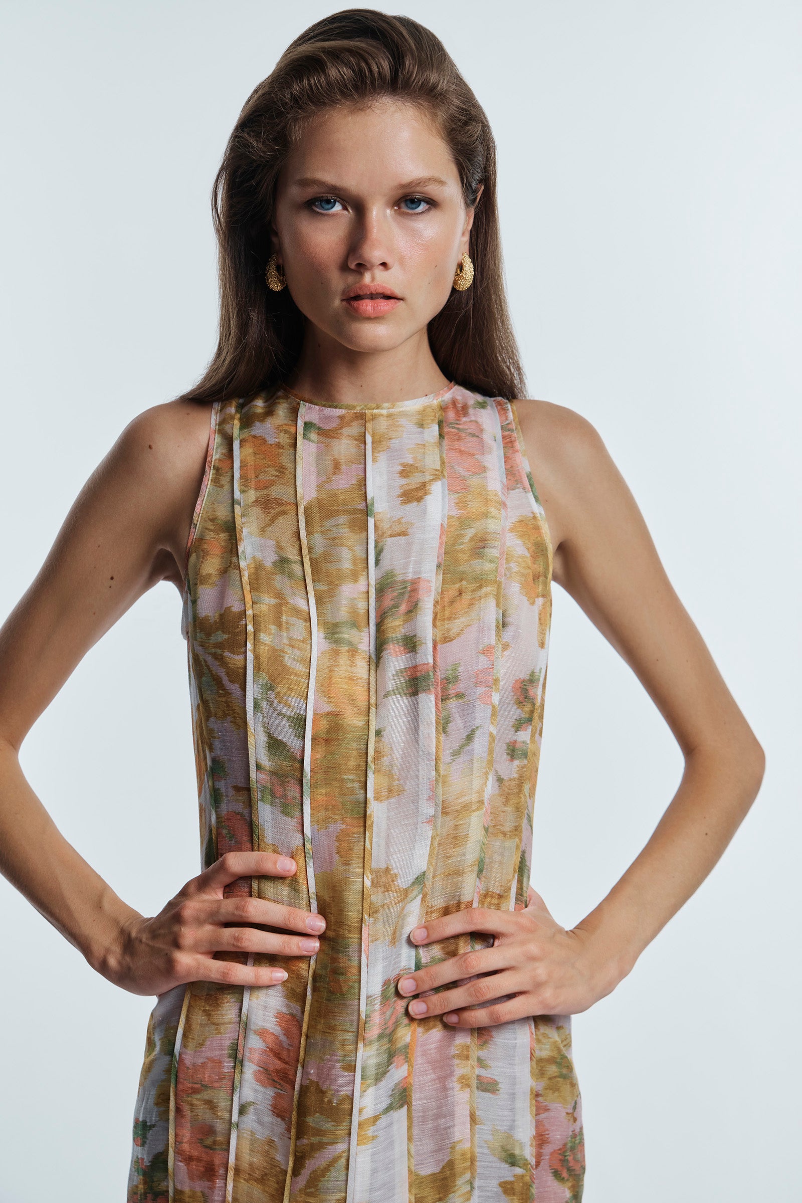 PEACH DREAM SLEEVELESS DRESS