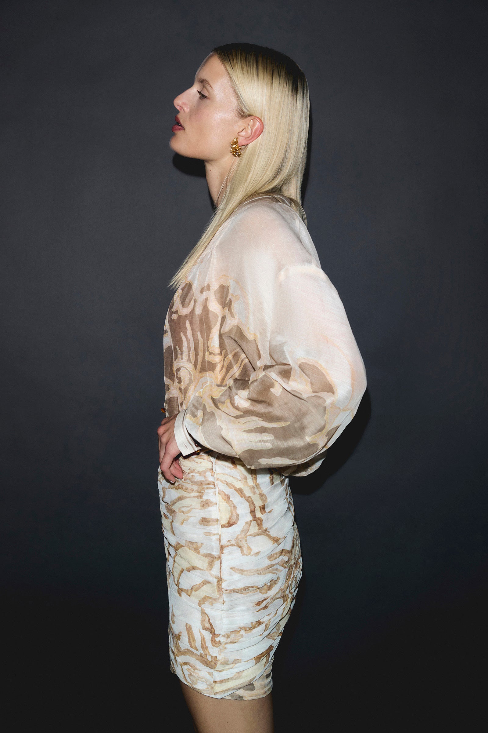 FRAGMENTS GATHERED SKIRT