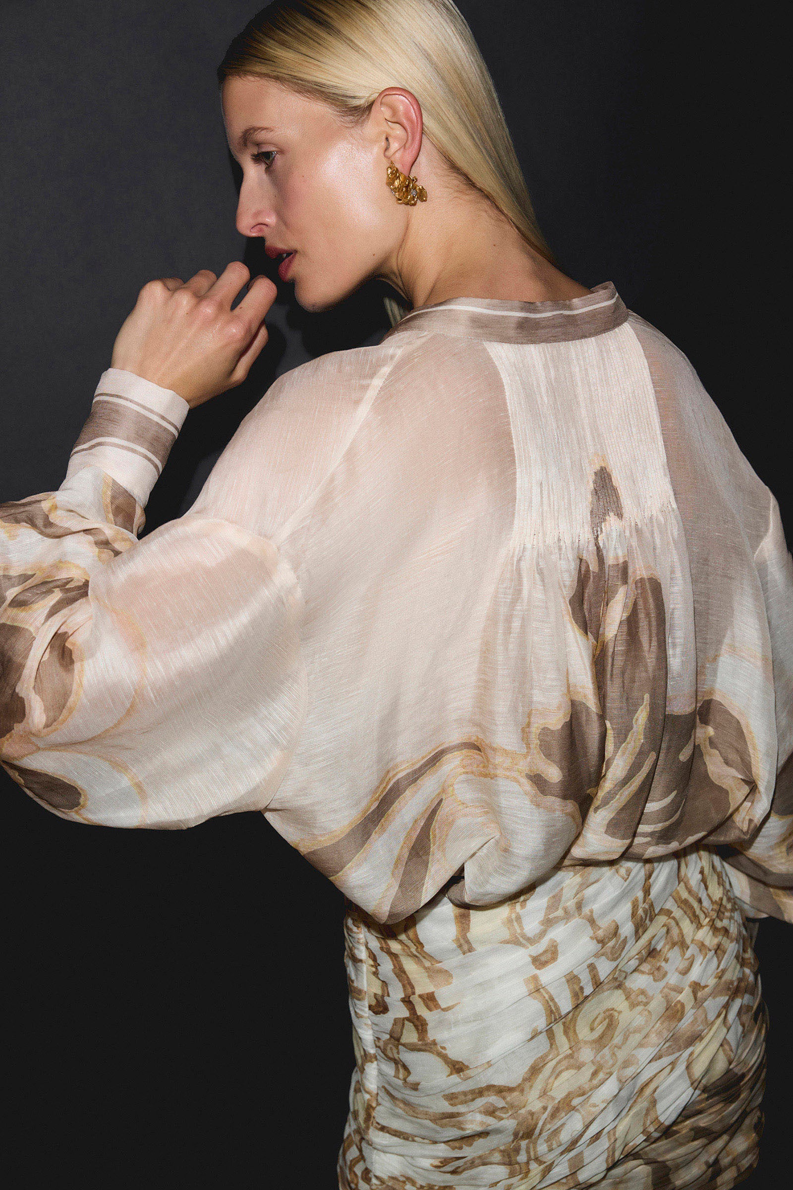 FRAGMENTS GATHERED SKIRT