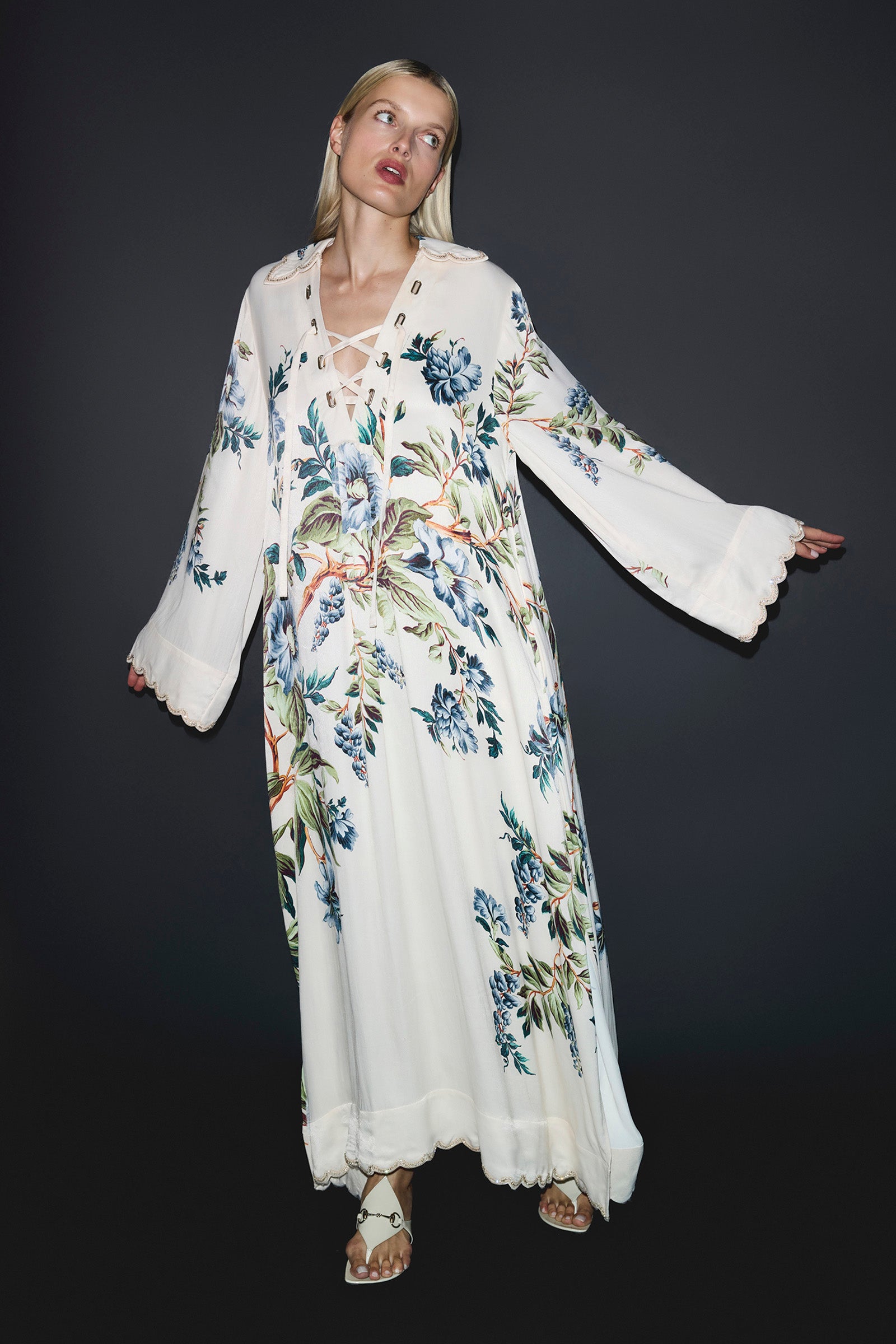 LA MAR LACE UP KAFTAN