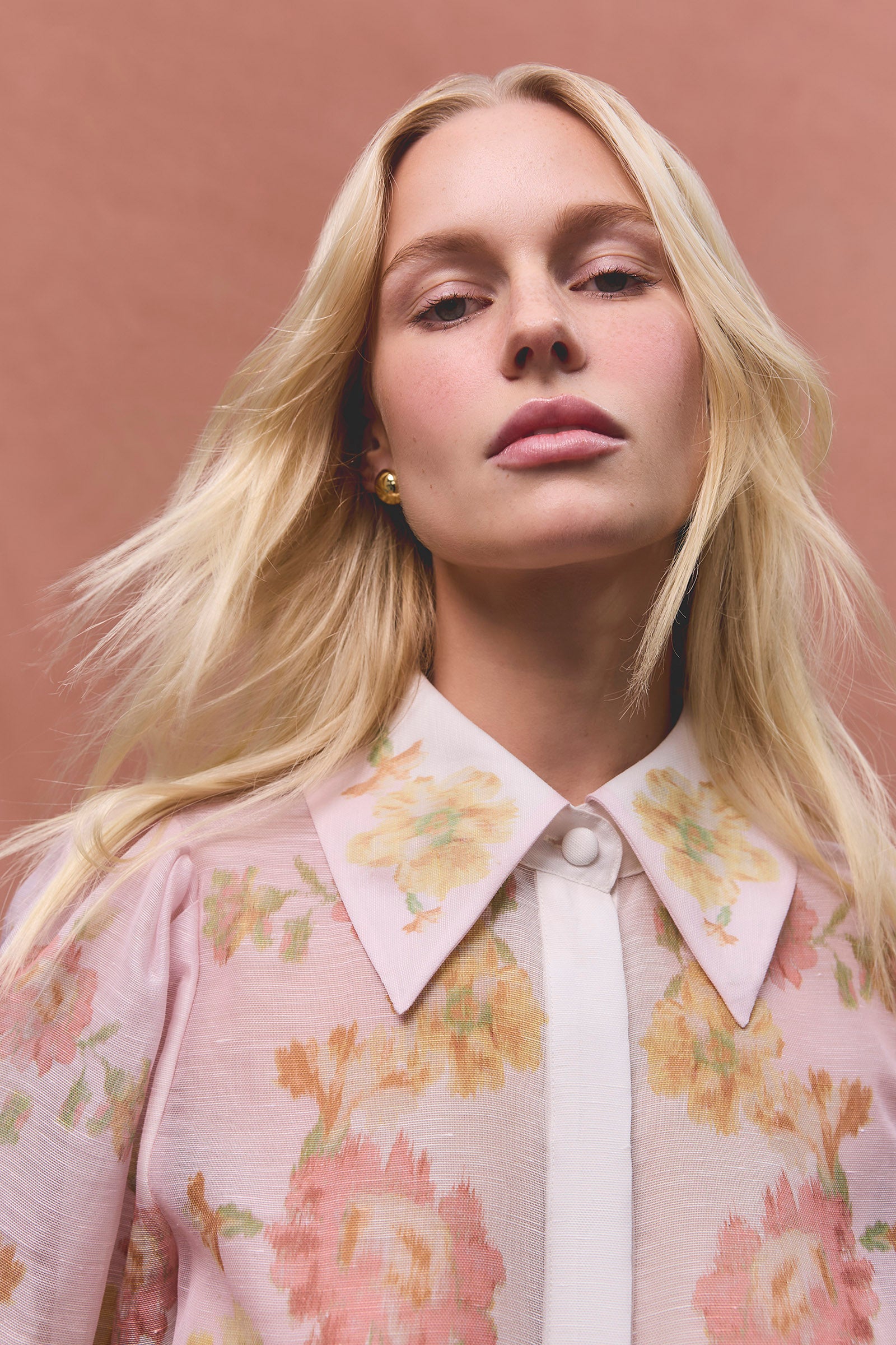 PEACH DREAM BALLOON SLEEVE BLOUSE