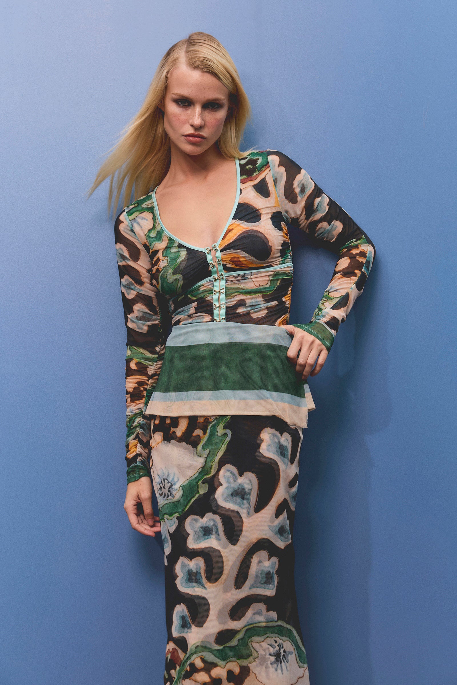 ODIE MESH WRAP SKIRT