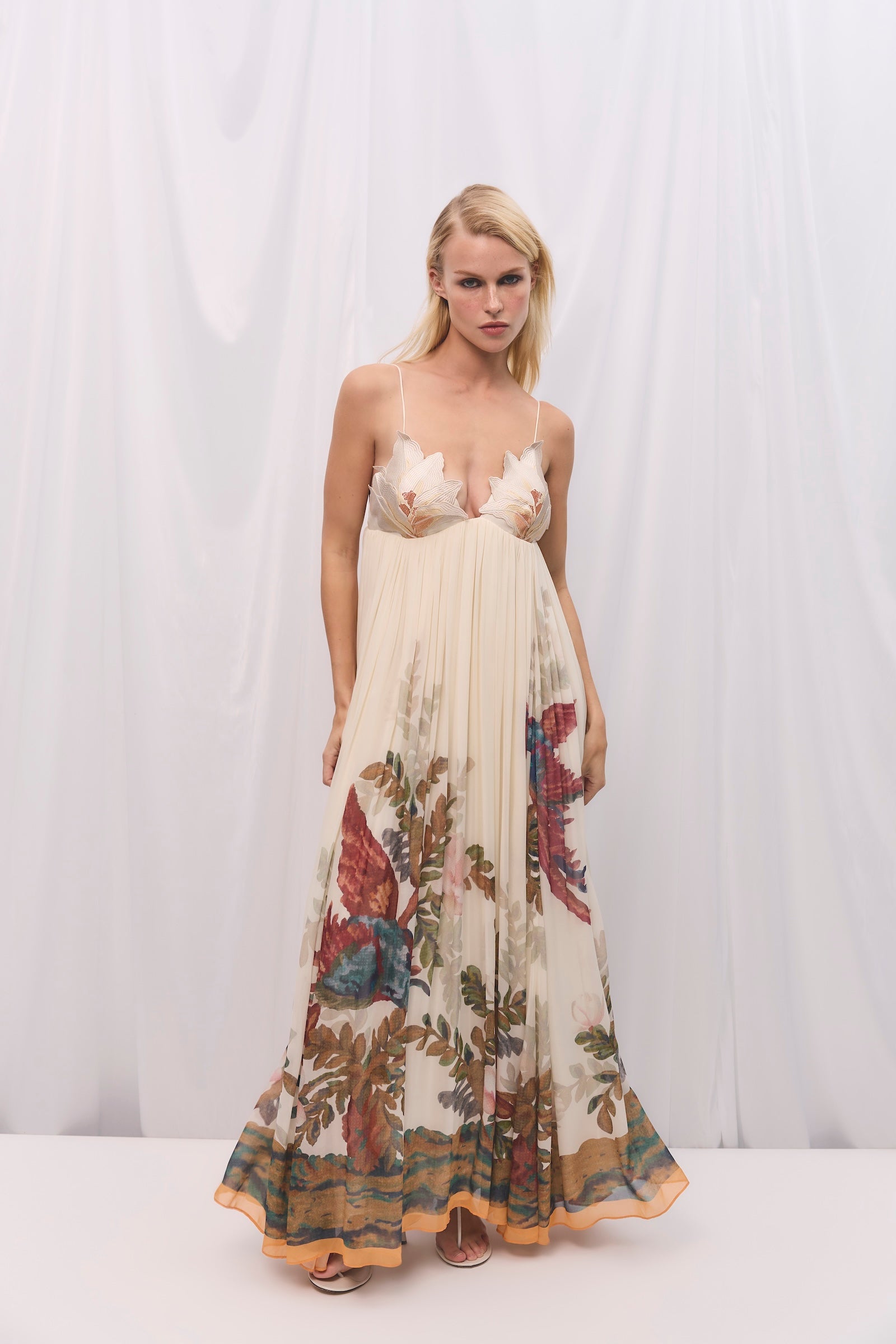 PROMISES FLOWER BUST DRESS