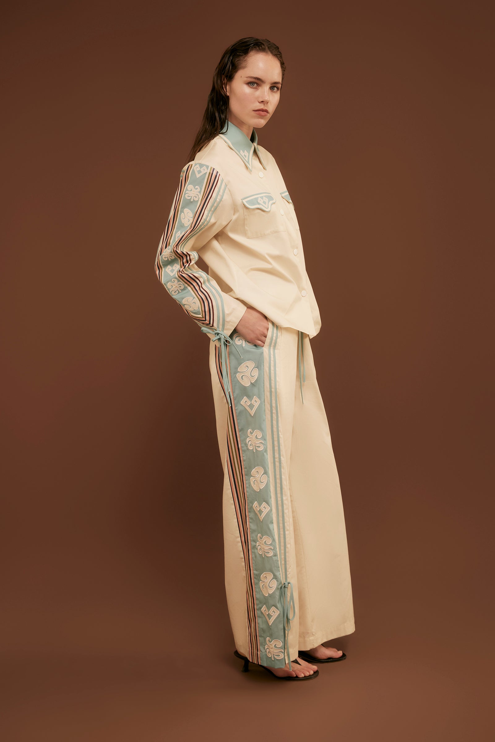 GOLD RUSH ELASTIC WAIST BAND TRACKPANT