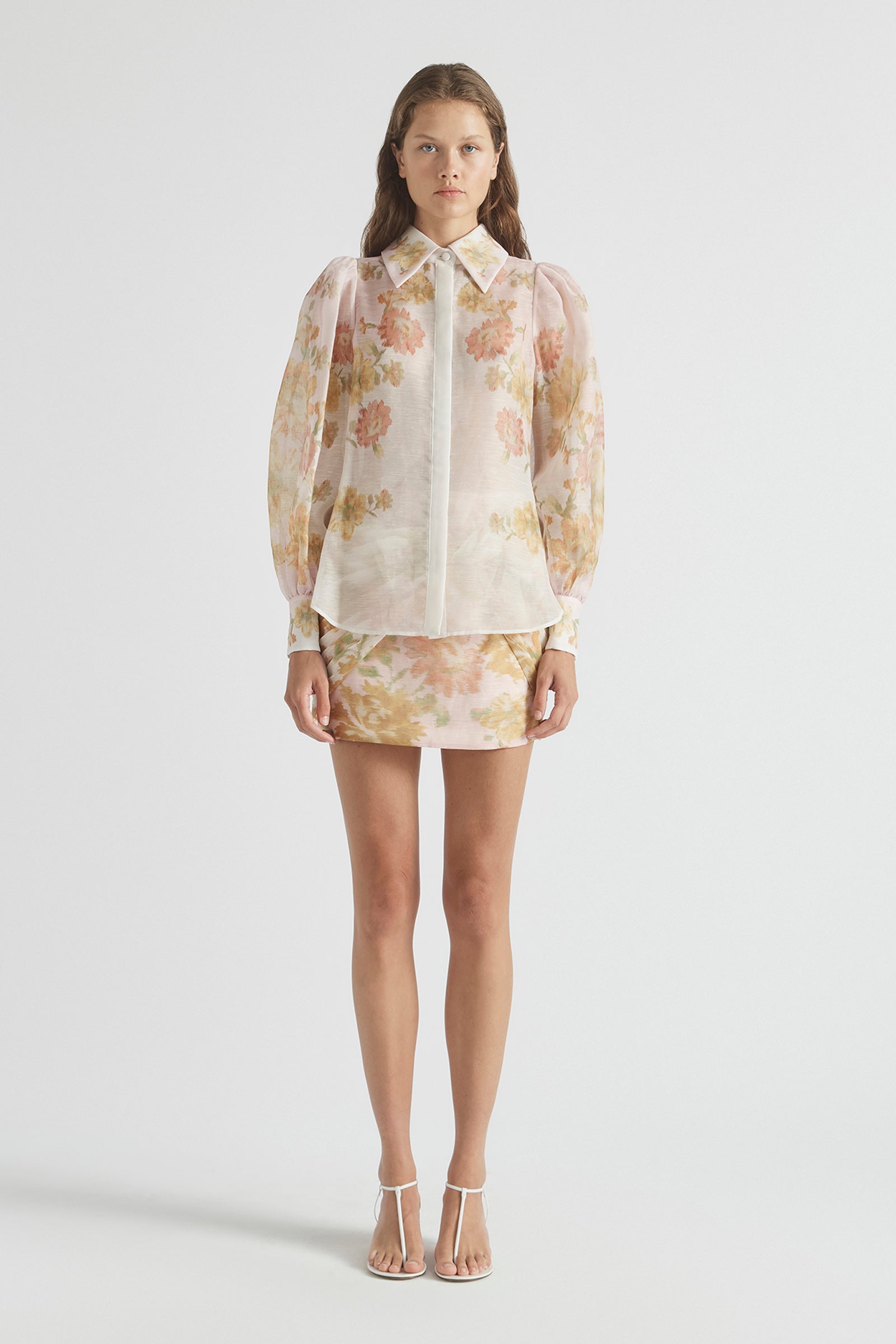 PEACH DREAM BALLOON SLEEVE BLOUSE