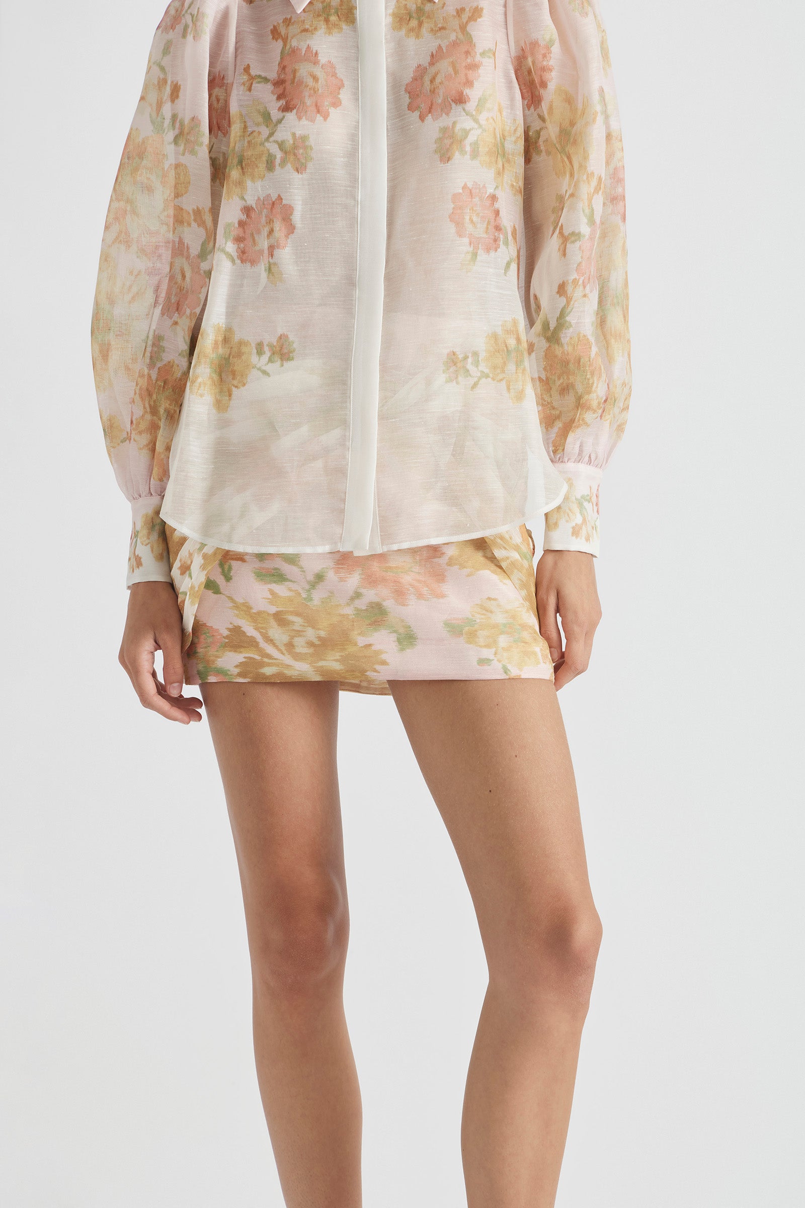 PEACH DREAM BALLOON SLEEVE BLOUSE