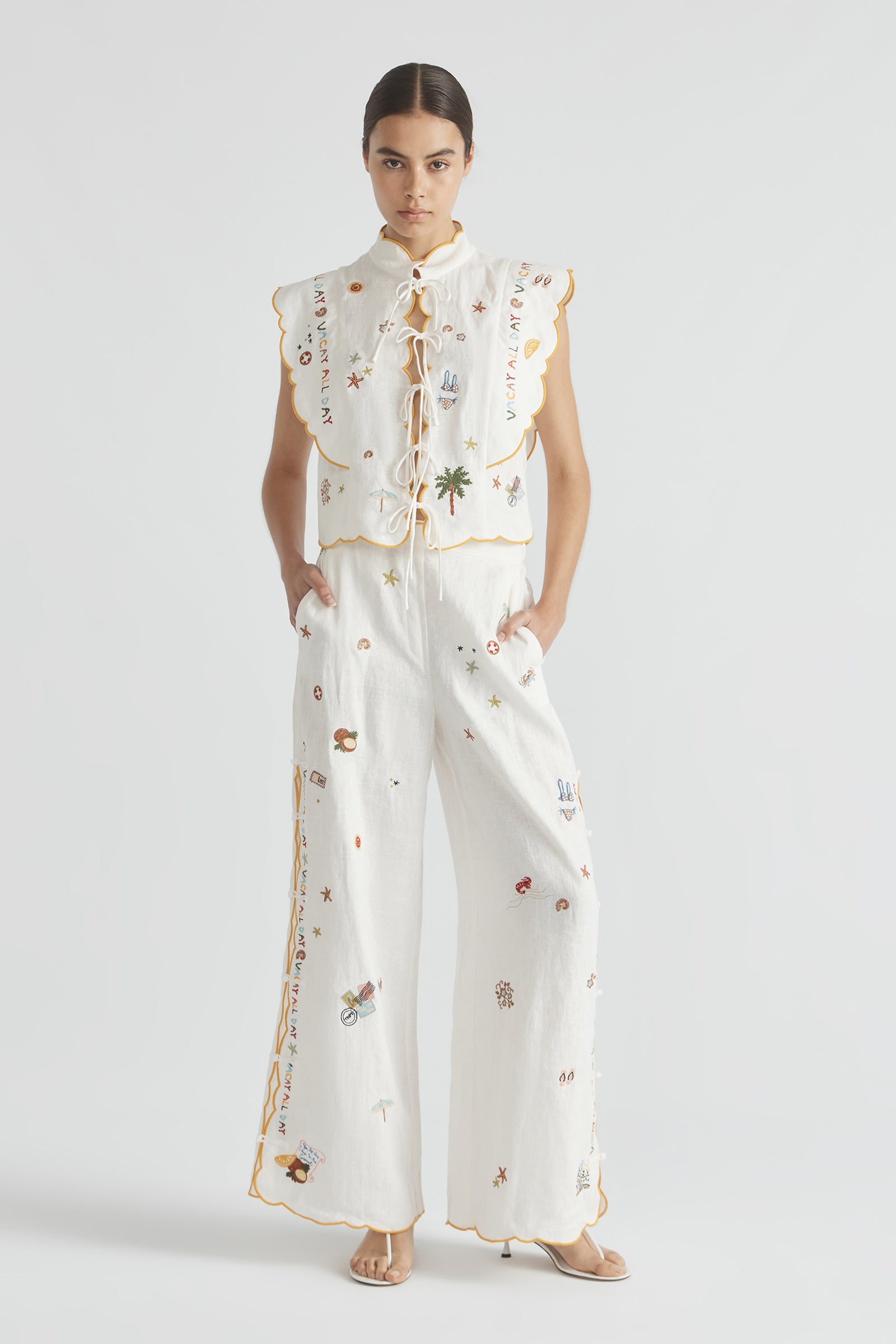 VACAY ALL DAY SCALLOP EDGE PANTS