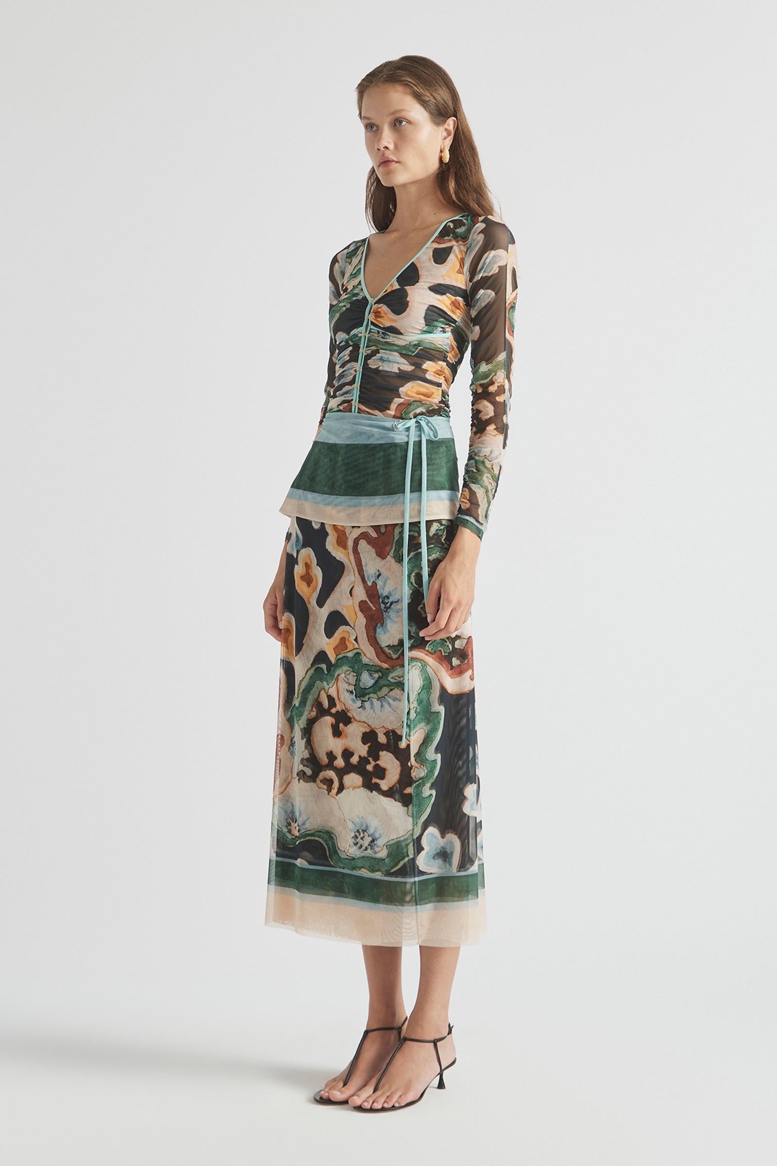 ODIE MESH WRAP SKIRT