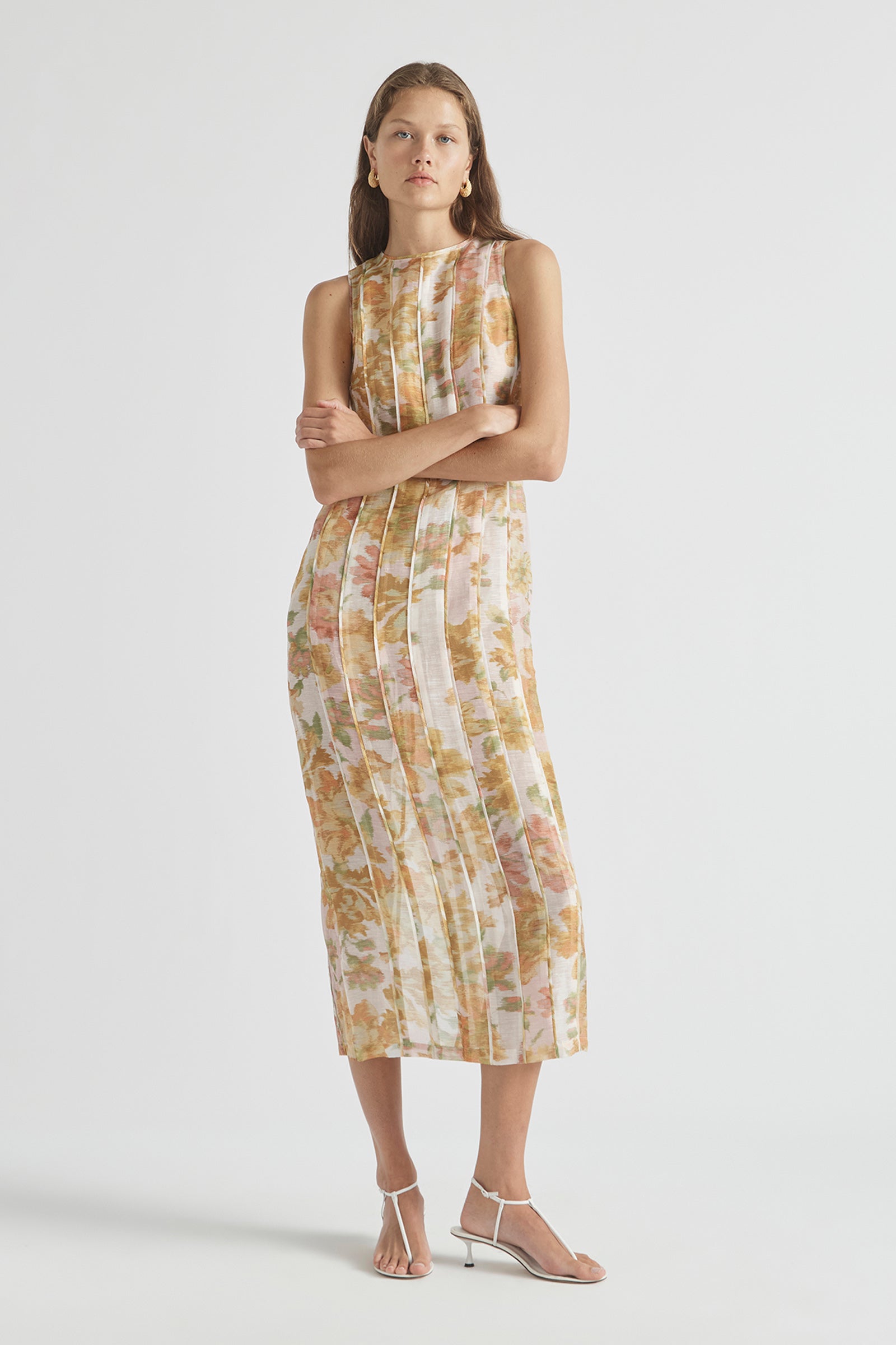 PEACH DREAM SLEEVELESS DRESS