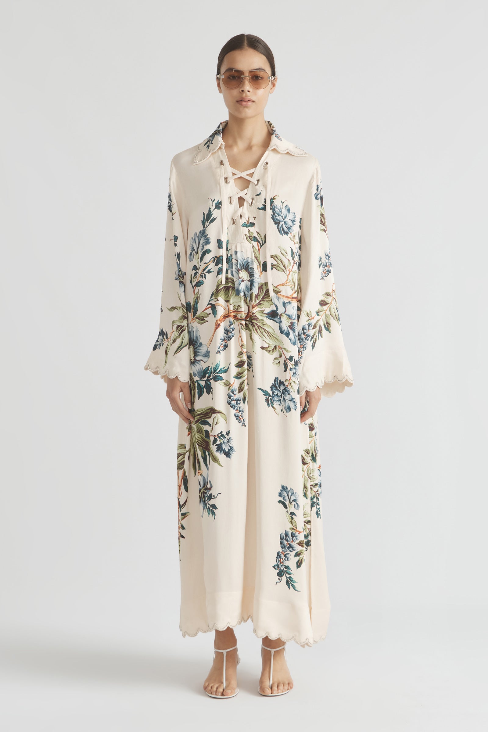 LA MAR LACE UP KAFTAN