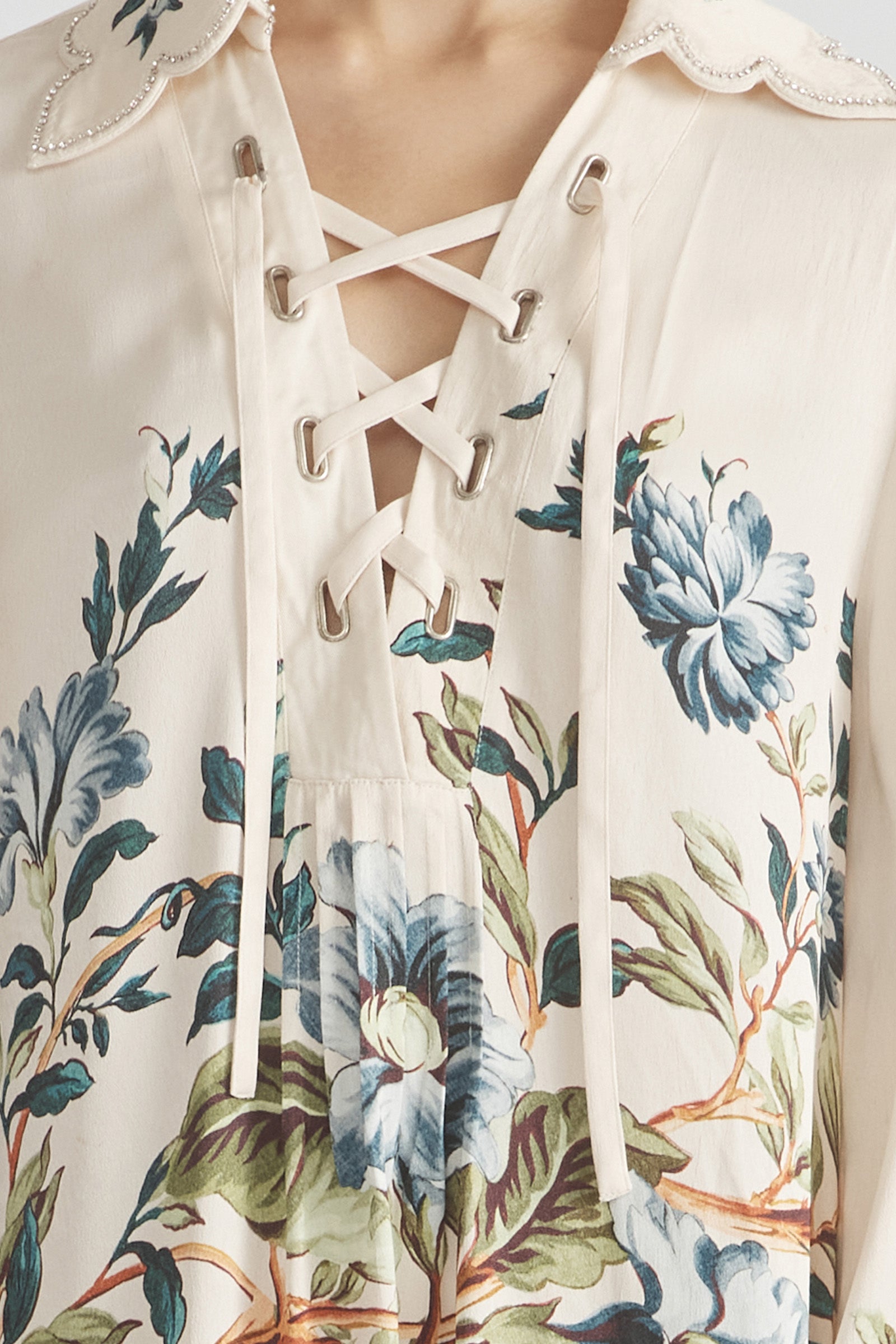 LA MAR LACE UP KAFTAN