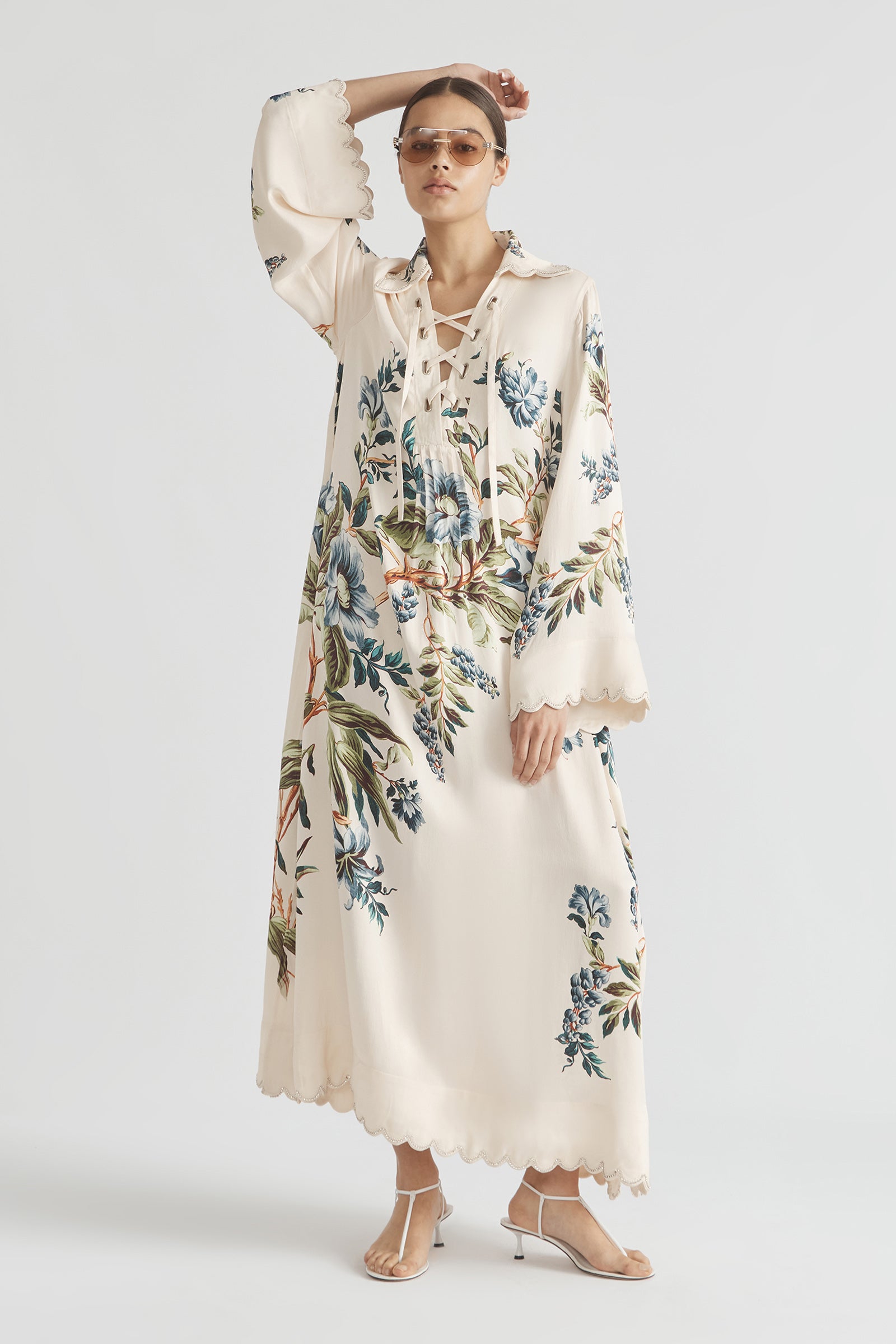 LA MAR LACE UP KAFTAN