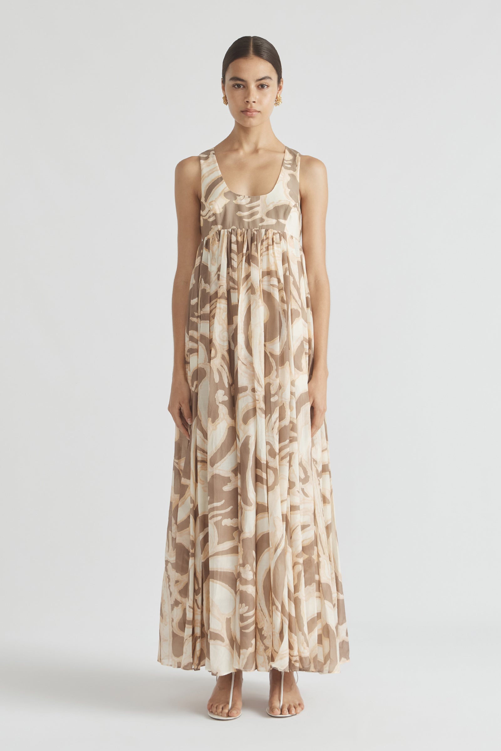 FRAGMENTS BODICE FLARE MAXI