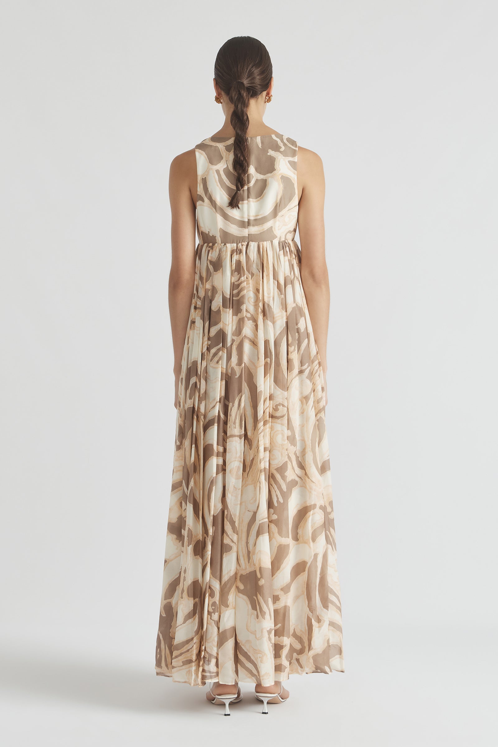 FRAGMENTS BODICE FLARE MAXI