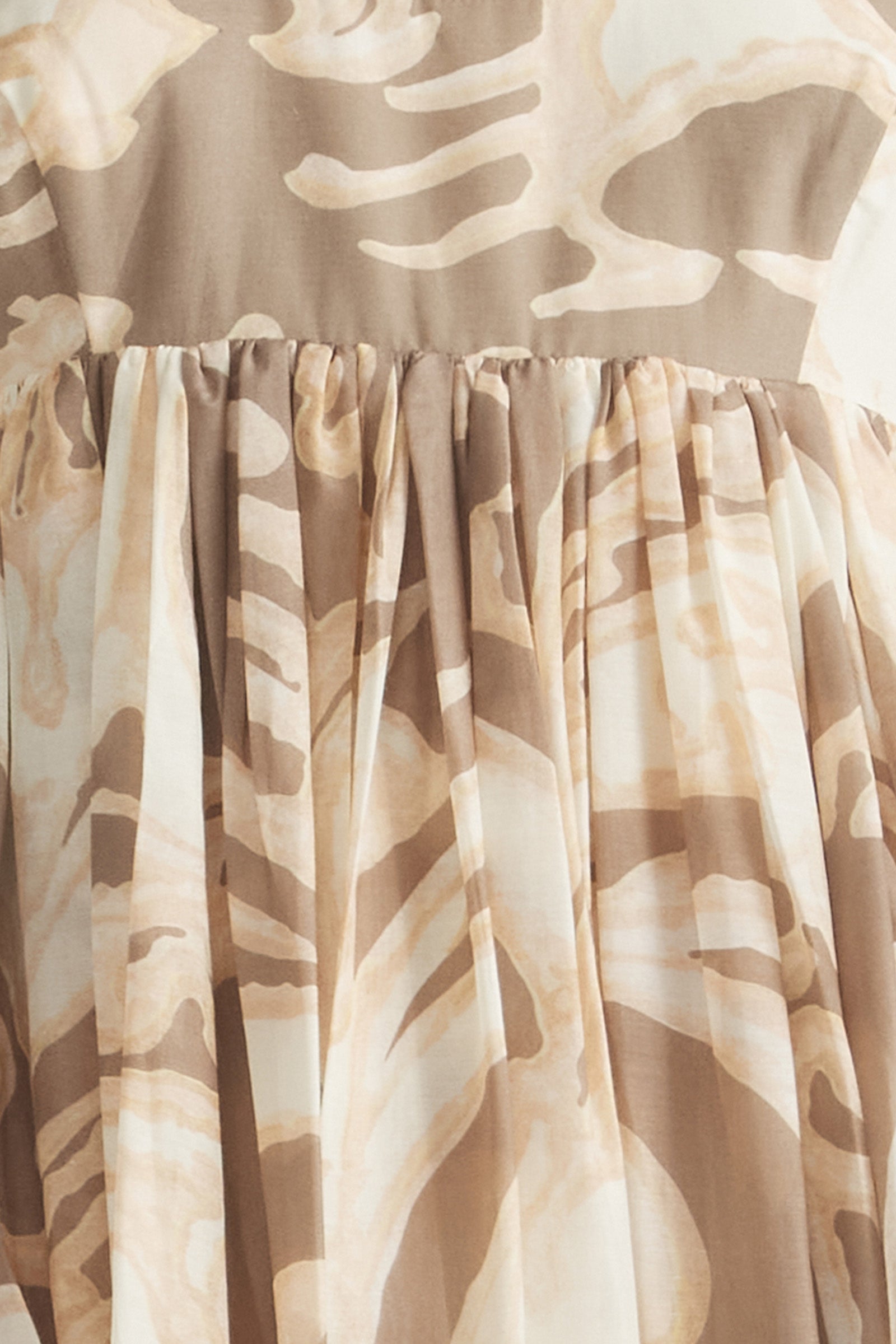 FRAGMENTS BODICE FLARE MAXI