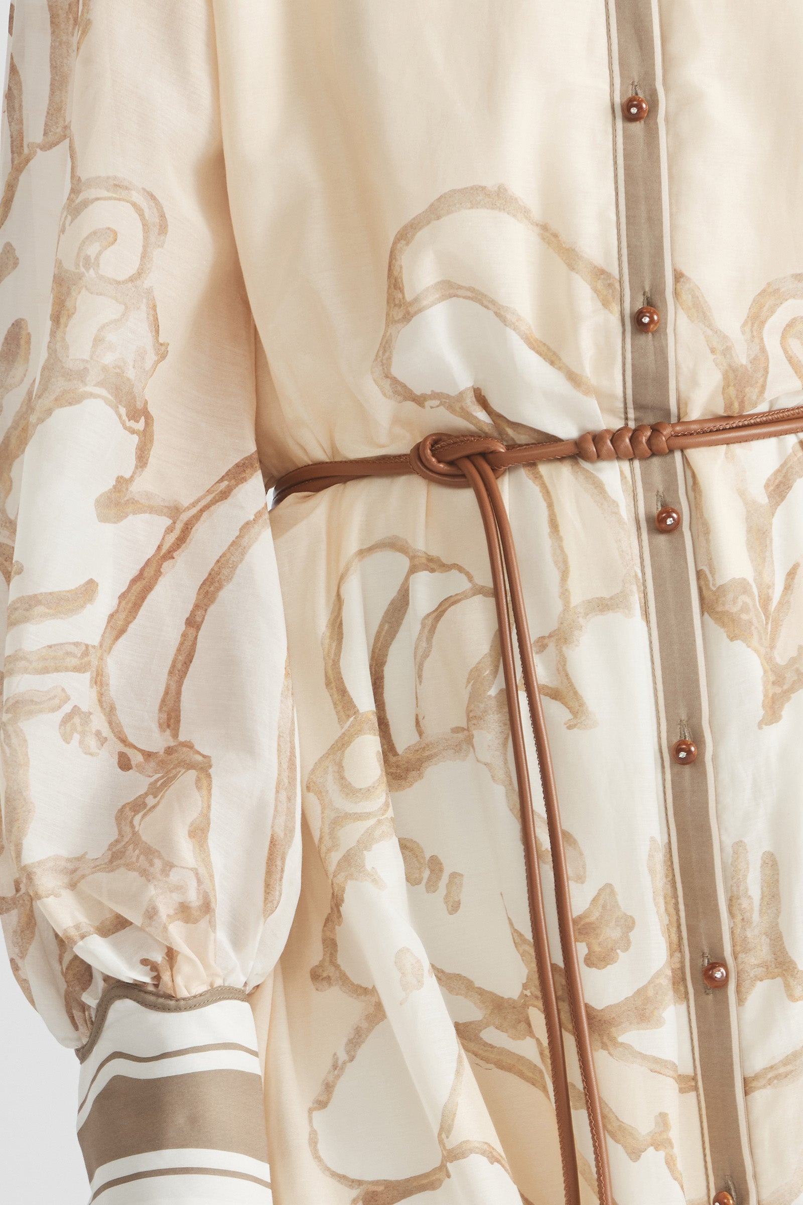 FRAGMENTS YOKE MIDI DRESS