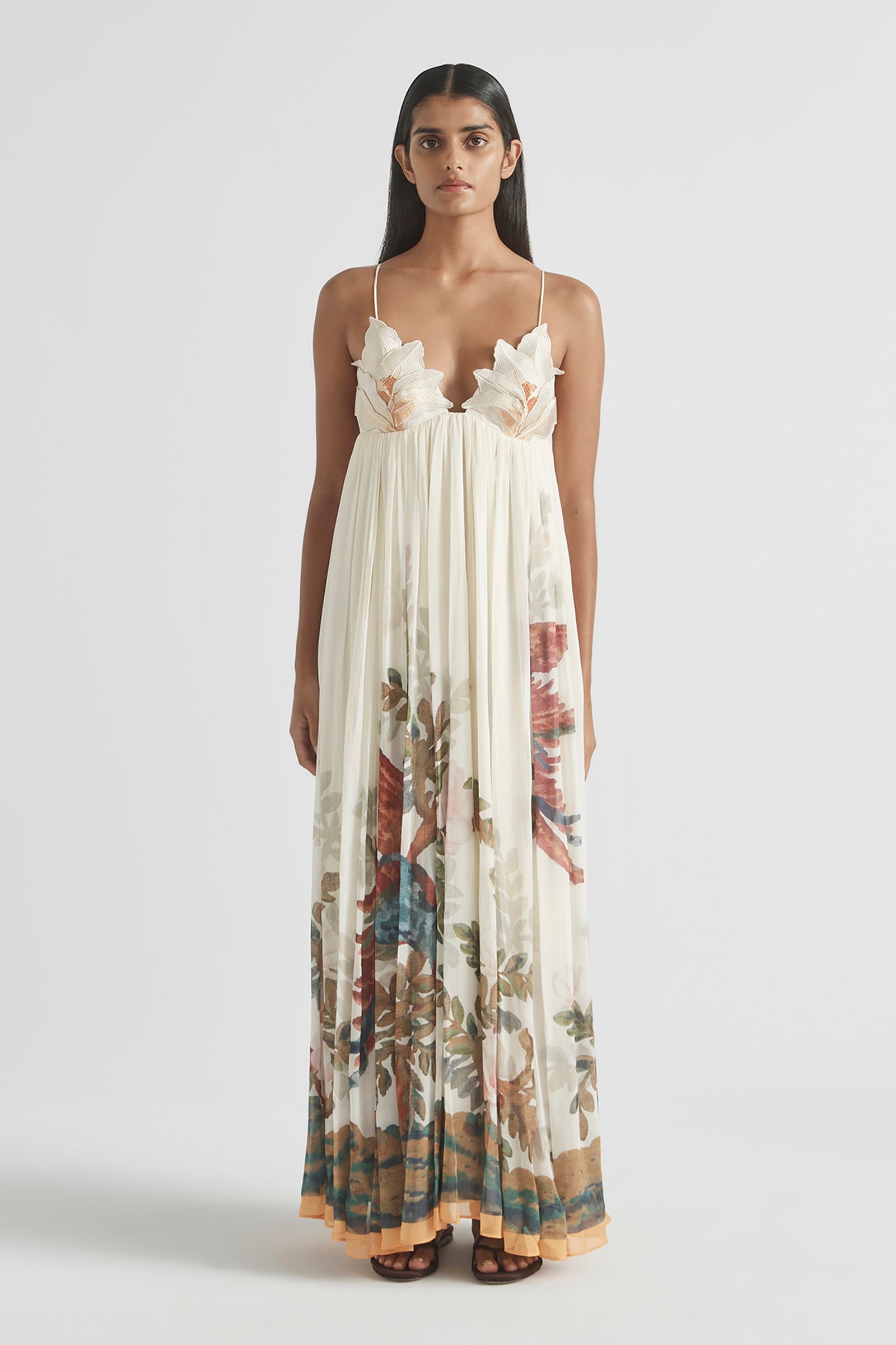 PROMISES FLOWER BUST DRESS