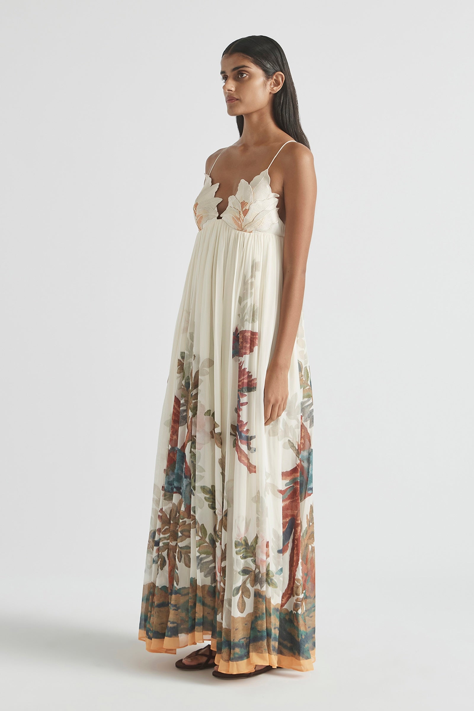 PROMISES FLOWER BUST DRESS