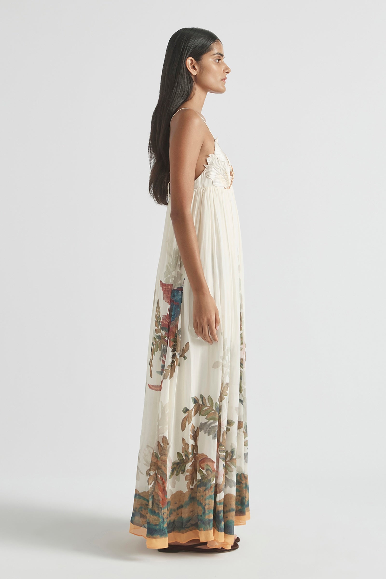 PROMISES FLOWER BUST DRESS