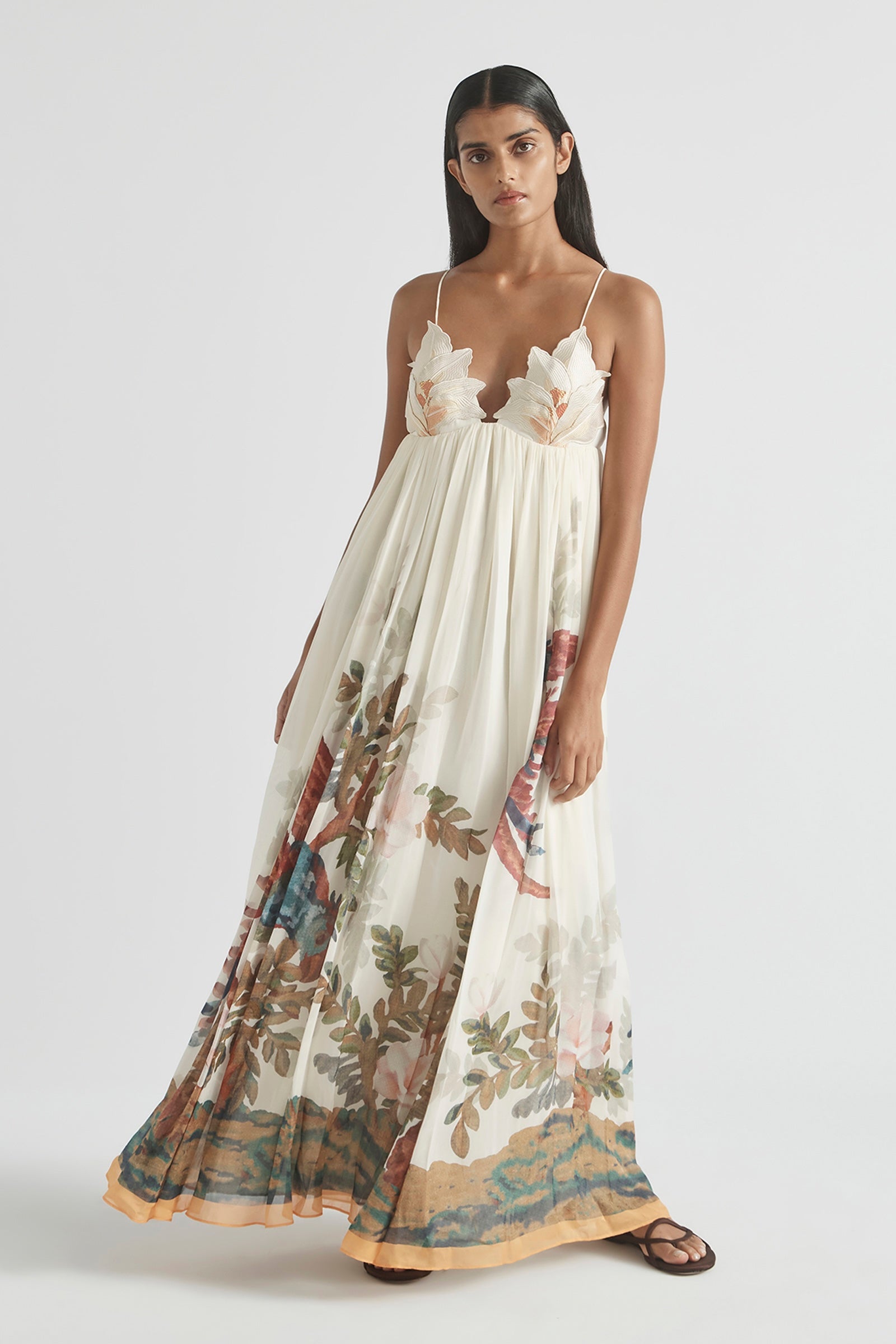 PROMISES FLOWER BUST DRESS