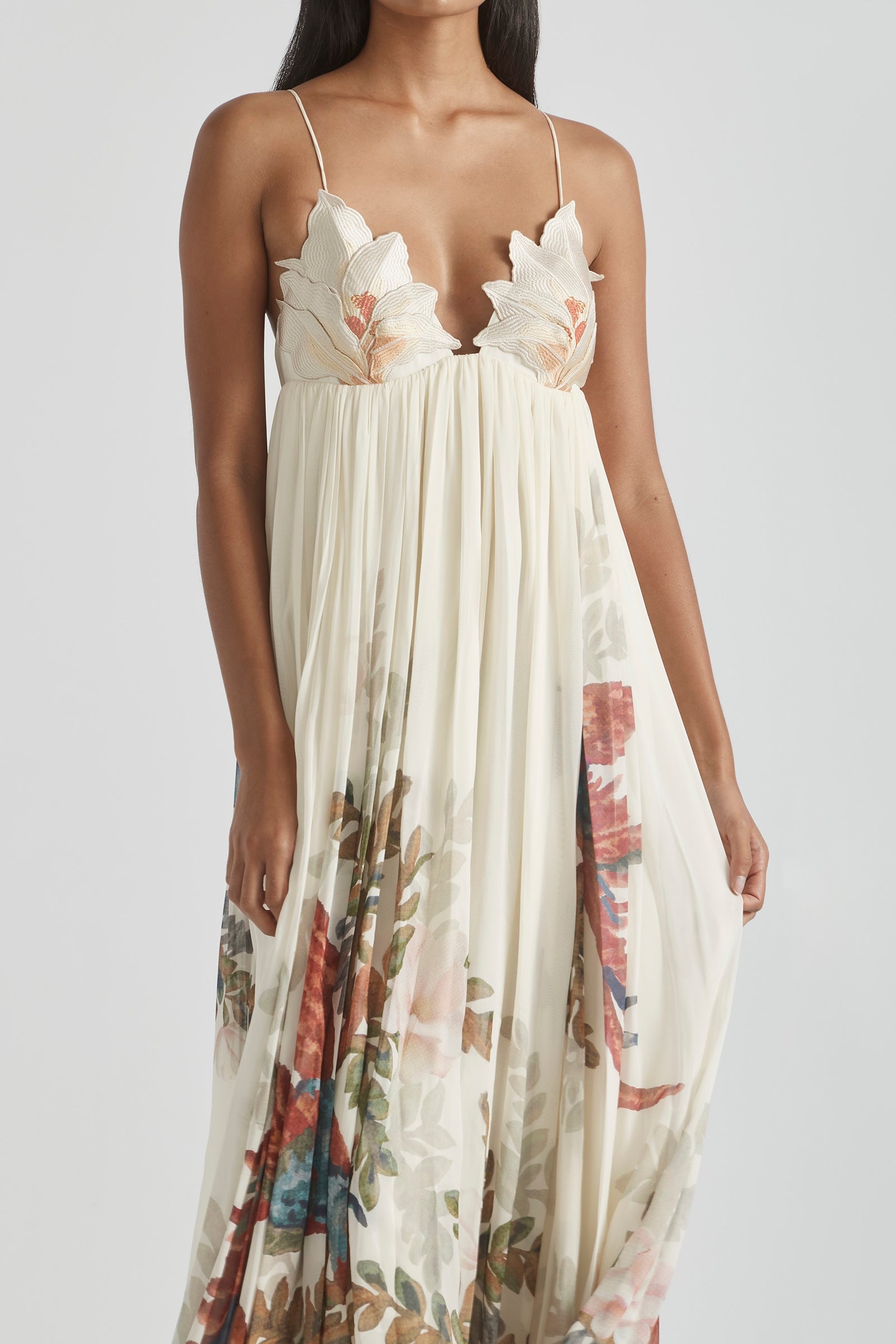 PROMISES FLOWER BUST DRESS