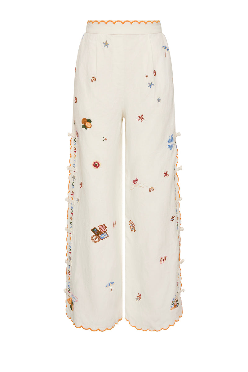 VACAY ALL DAY SCALLOP EDGE PANTS