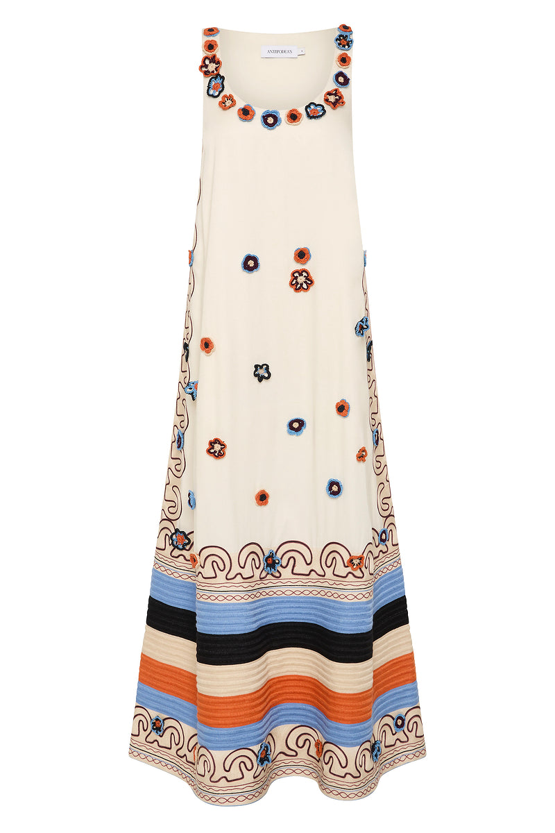 RISE SCOOP NECK DRESS