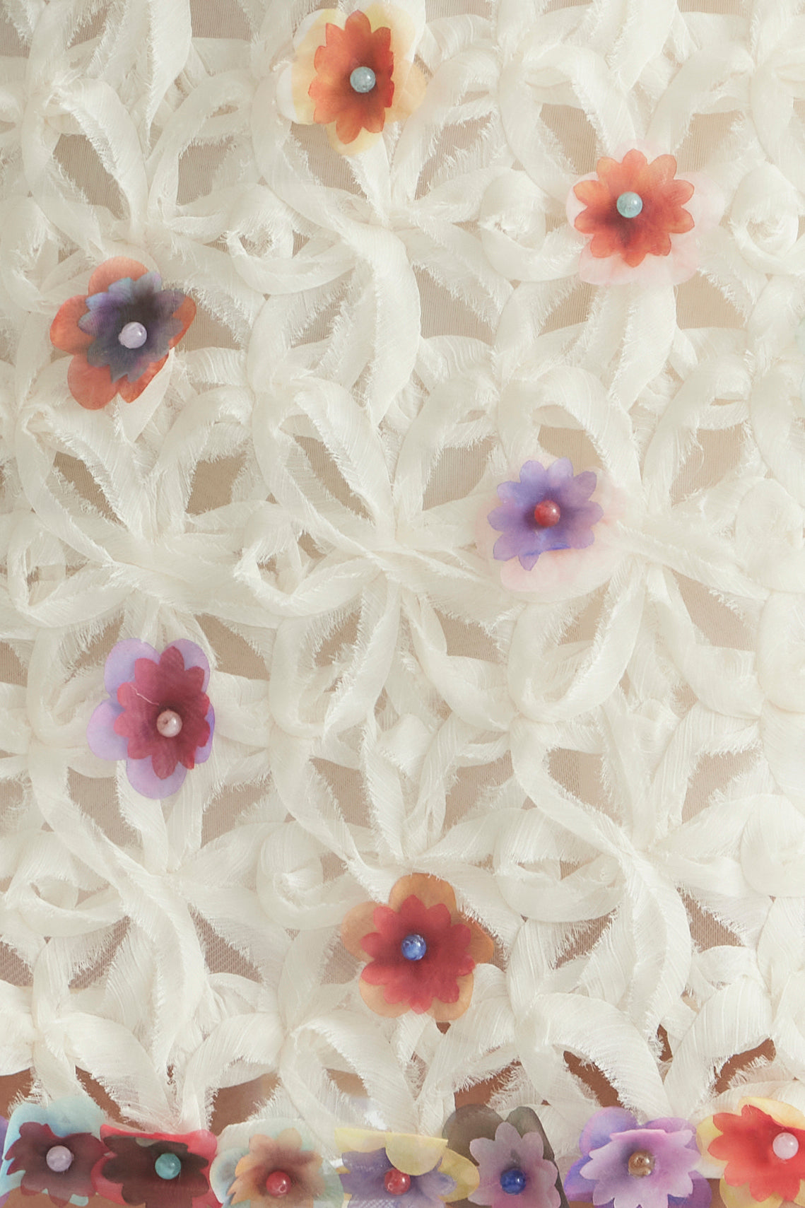 ECHO CROCHET FLOWER MINI DRESS