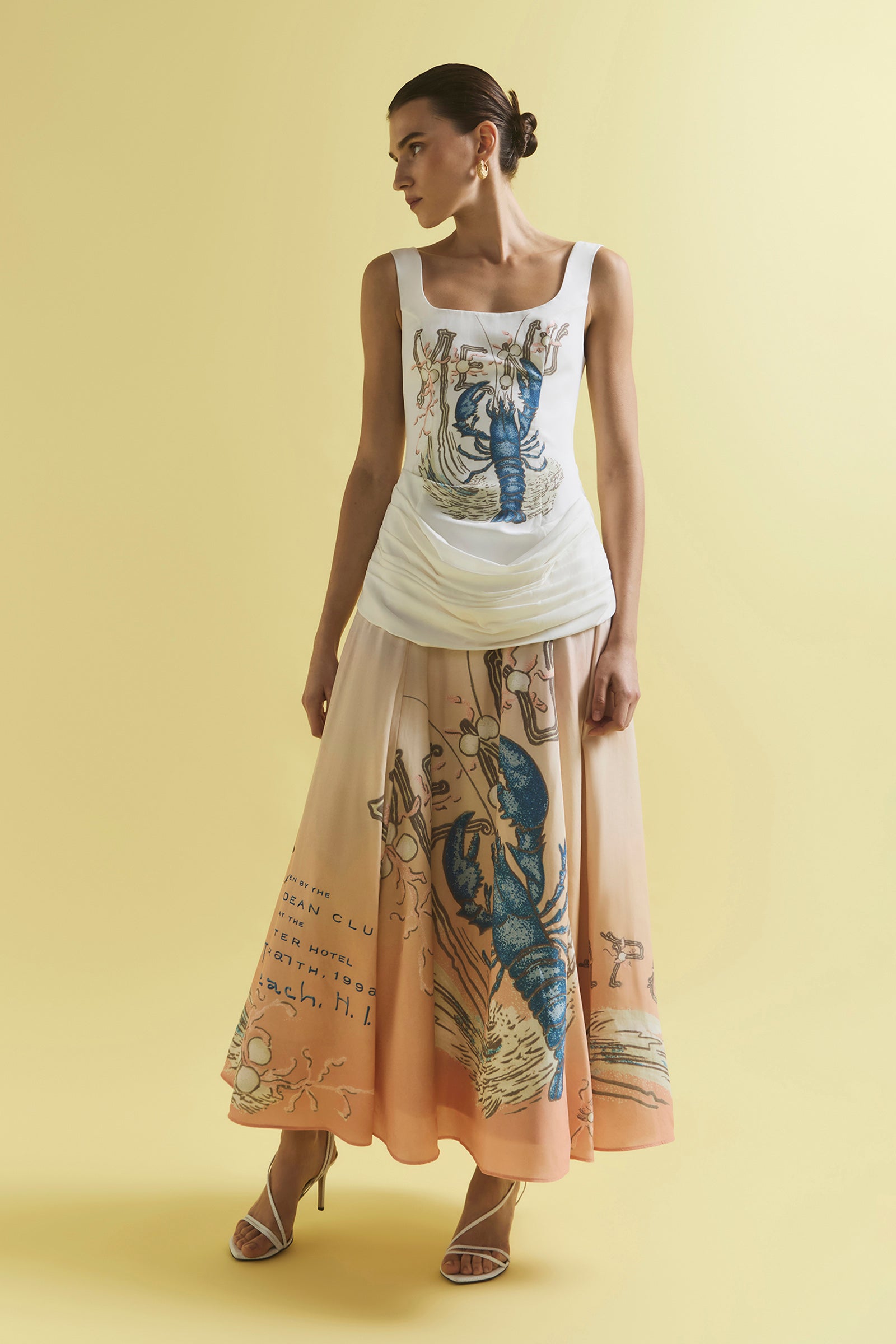 BEACH CLUB DRAPED BODICE GOWN