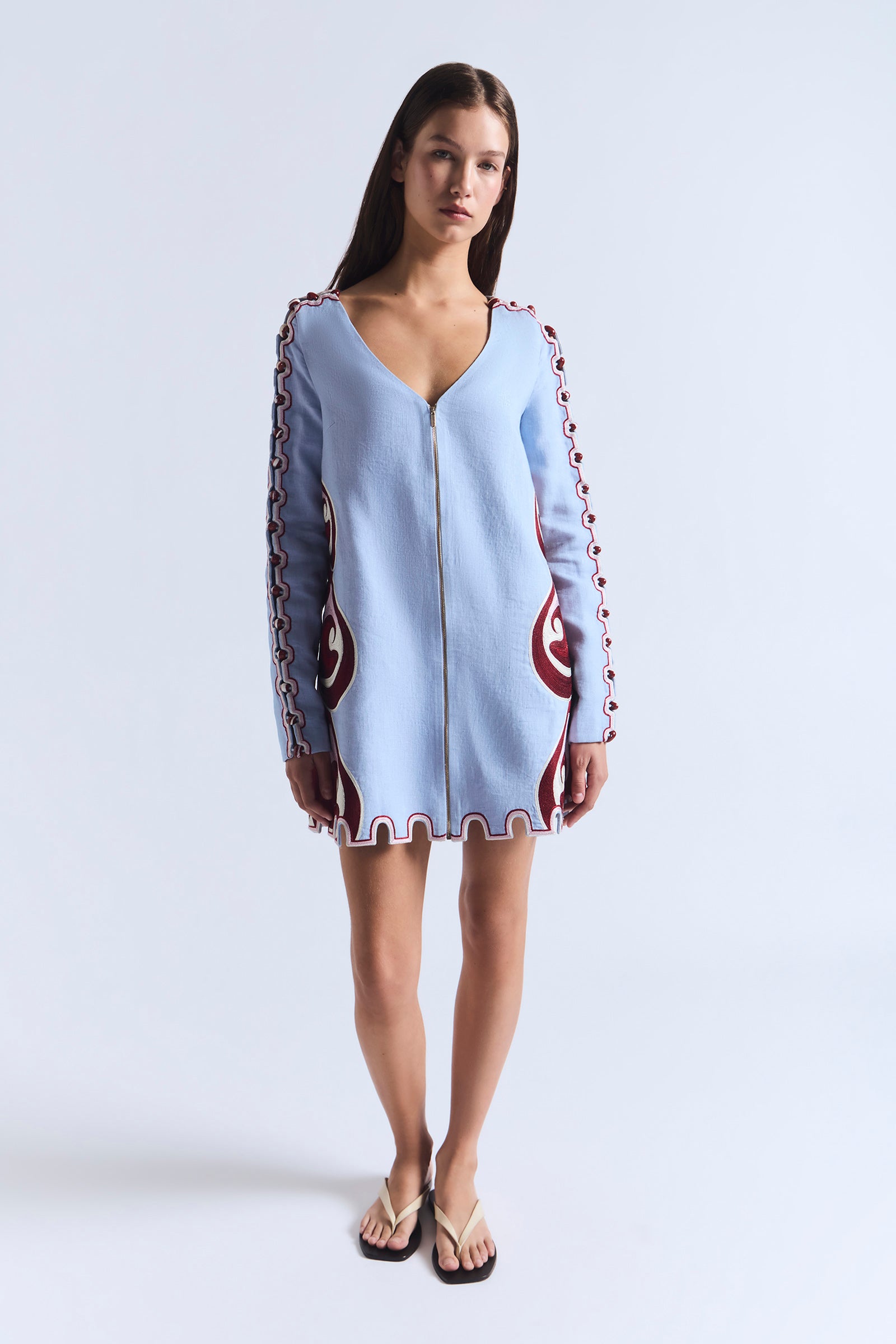 TWIN RIVERS SLIM SLEEVE MINI DRESS