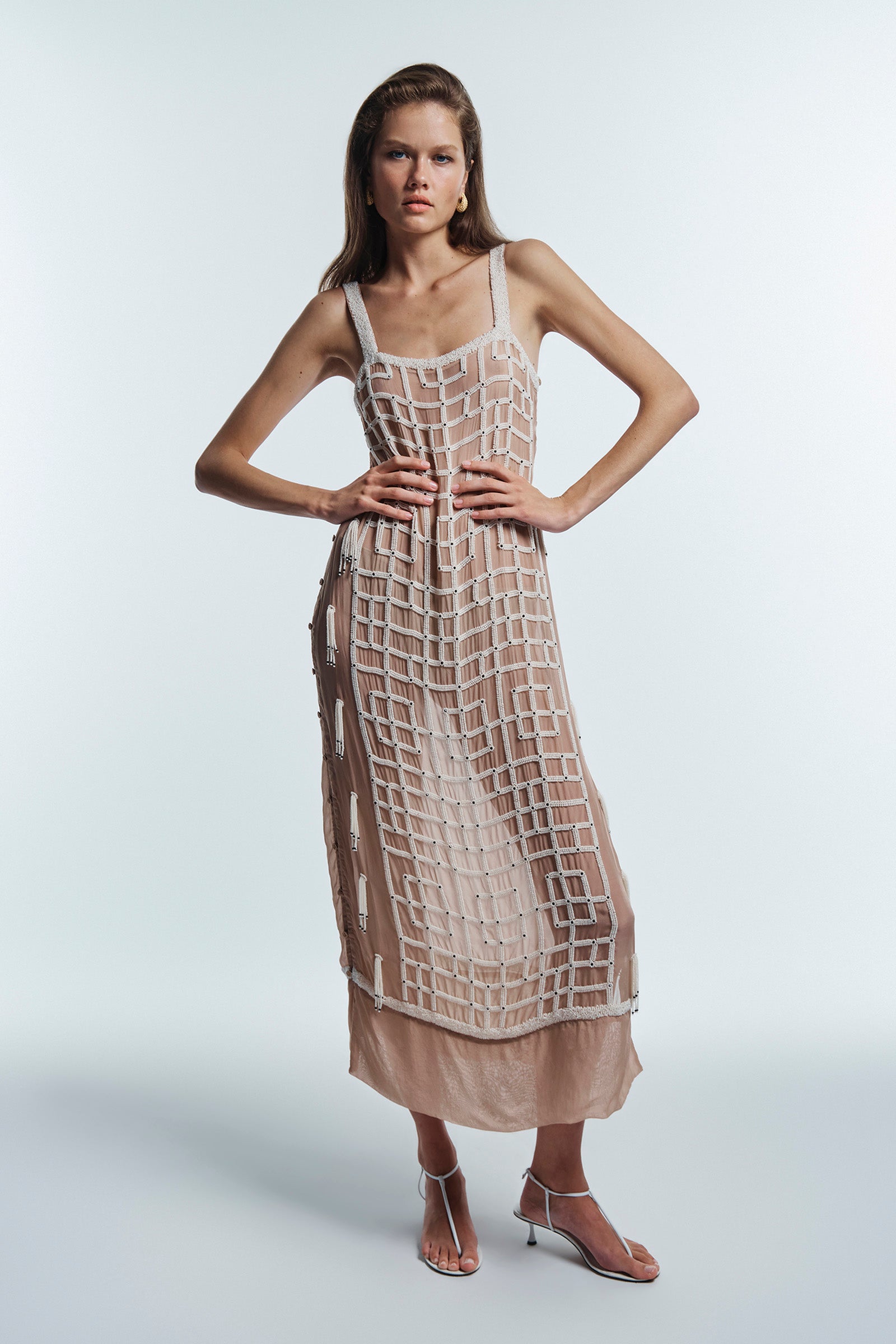 CHILLS BUTTON DETAIL SLIP DRESS