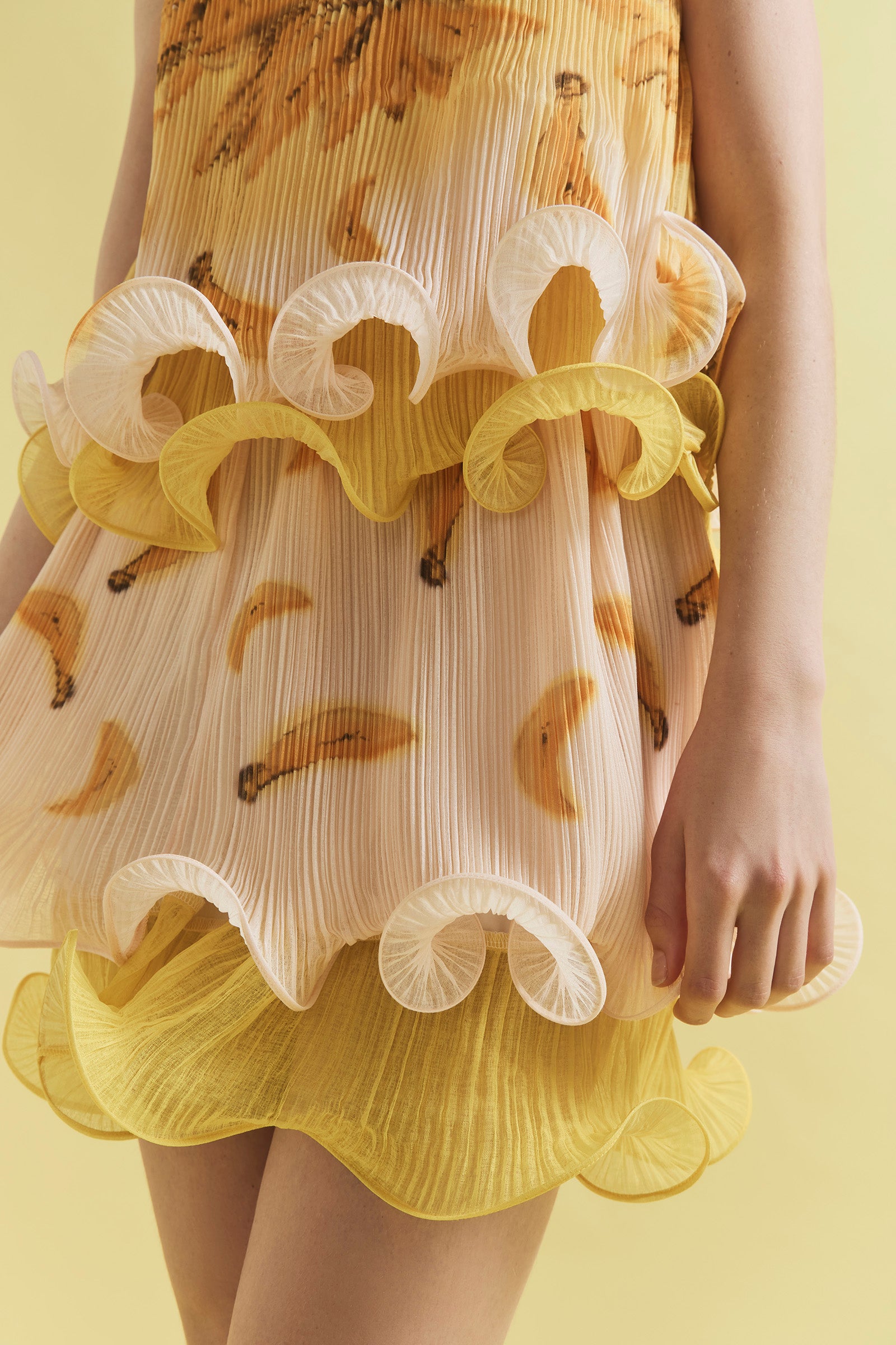 BATHERS FLUTED PLEAT MINI SKIRT