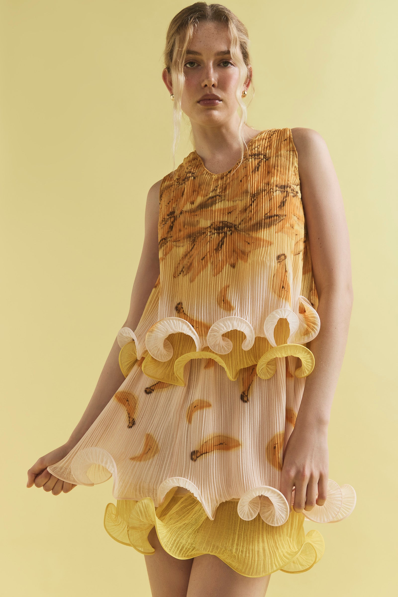 BATHERS FLUTED PLEAT MINI SKIRT