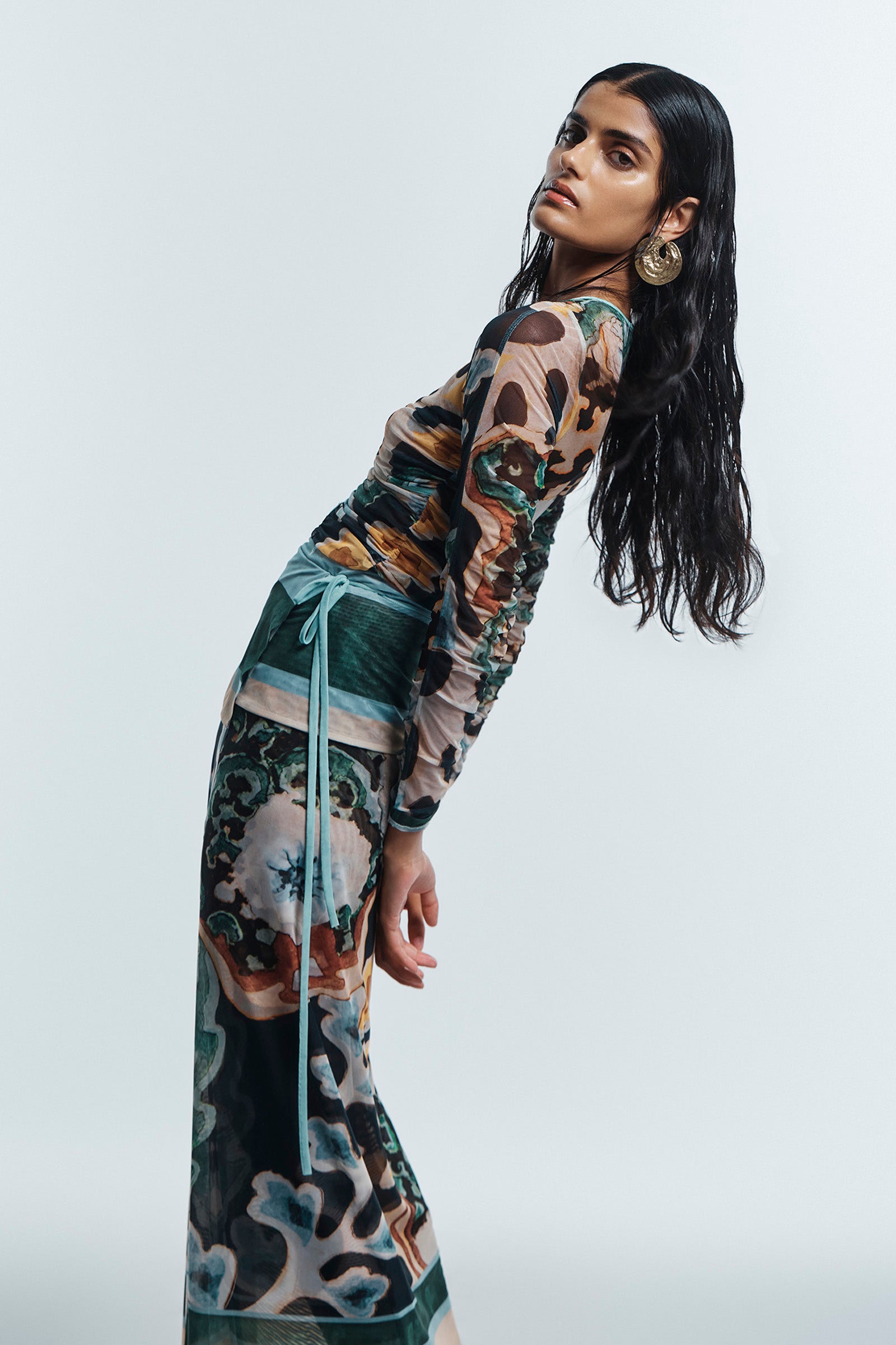 ODIE MESH WRAP SKIRT