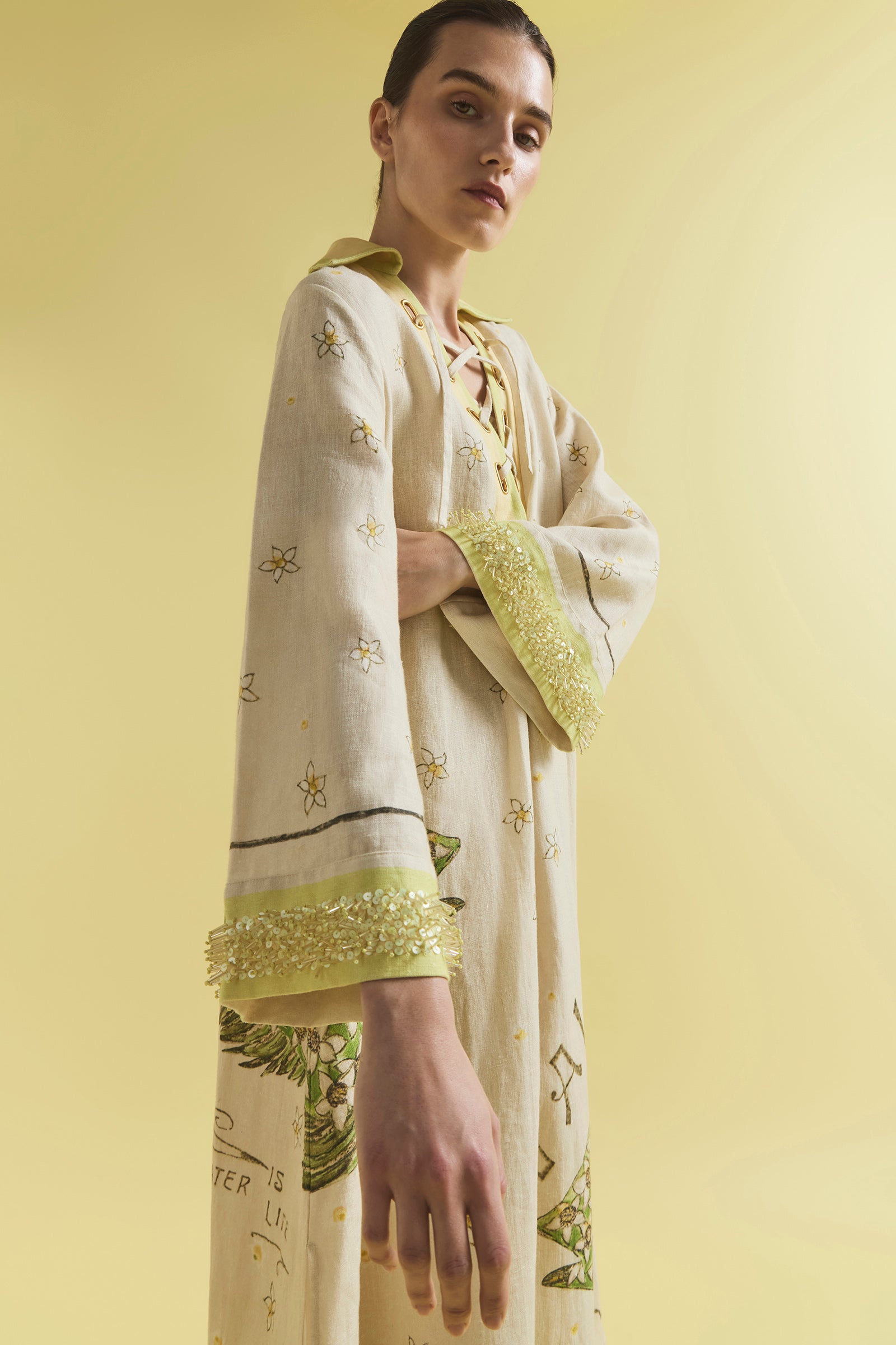 BRIGHTSIDE LACE UP KAFTAN