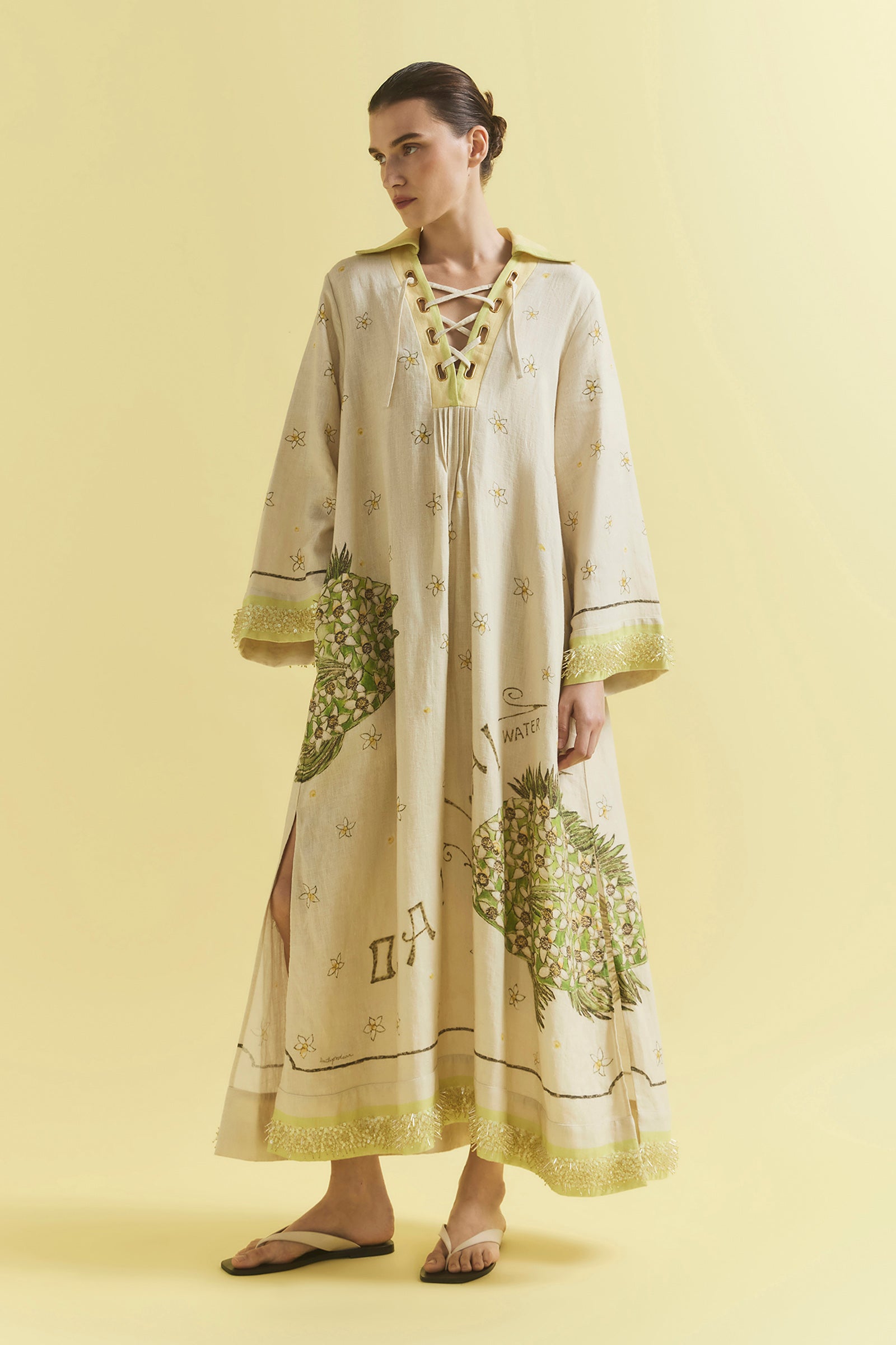 BRIGHTSIDE LACE UP KAFTAN