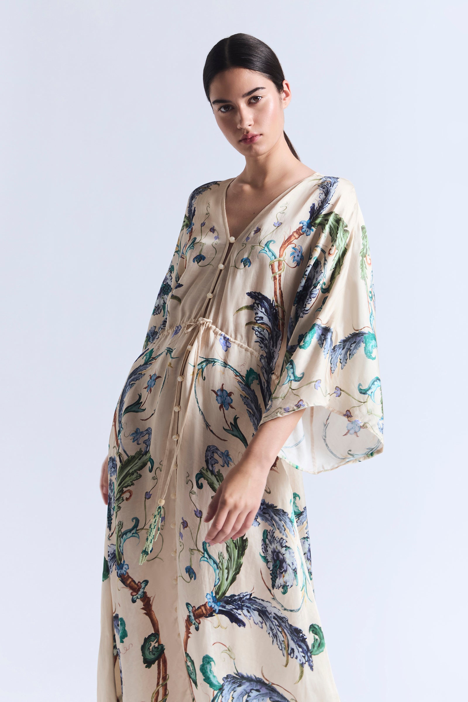 LE BON BON DRAWSTRING WAIST KAFTAN
