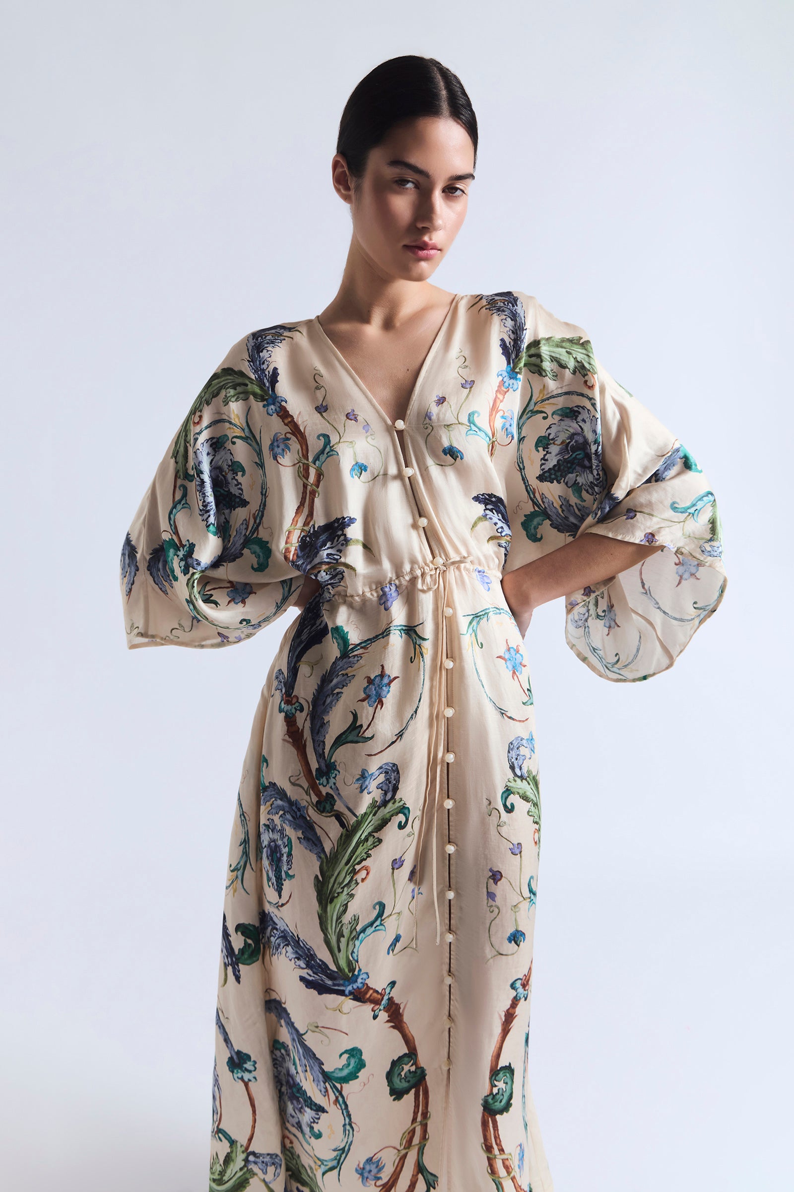 LE BON BON DRAWSTRING WAIST KAFTAN