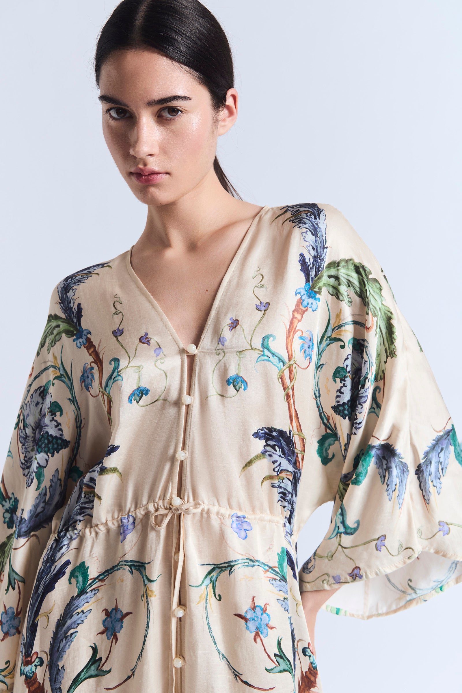 LE BON BON DRAWSTRING WAIST KAFTAN