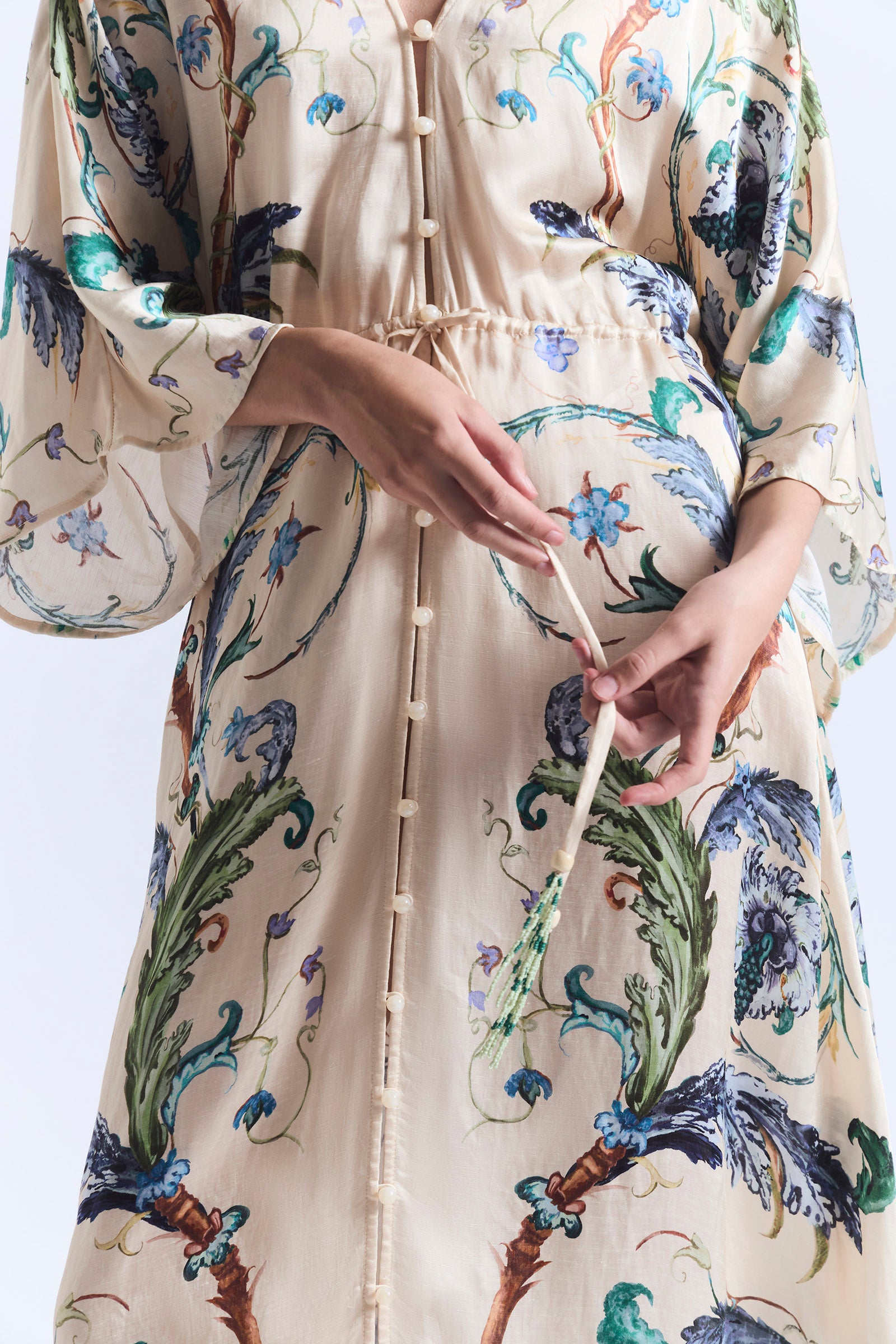 LE BON BON DRAWSTRING WAIST KAFTAN