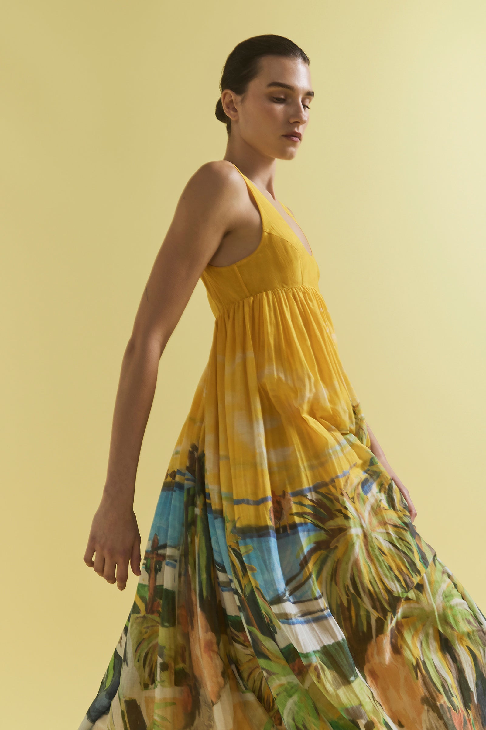 JETT BODICE FLARE MAXI DRESS