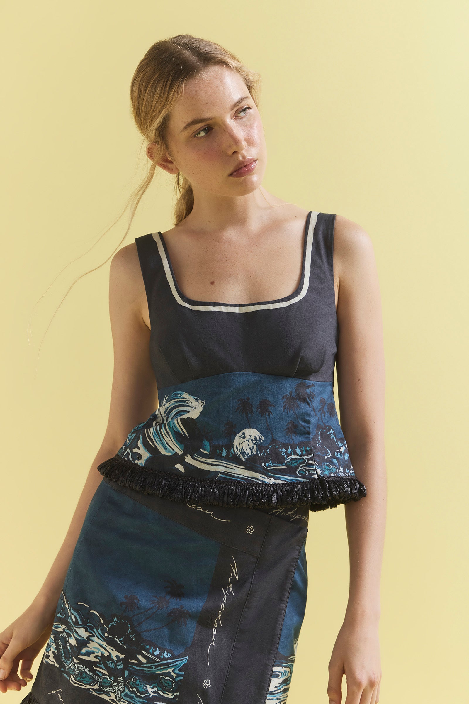 WAVEPOOL HOOK AND EYE BODICE TOP