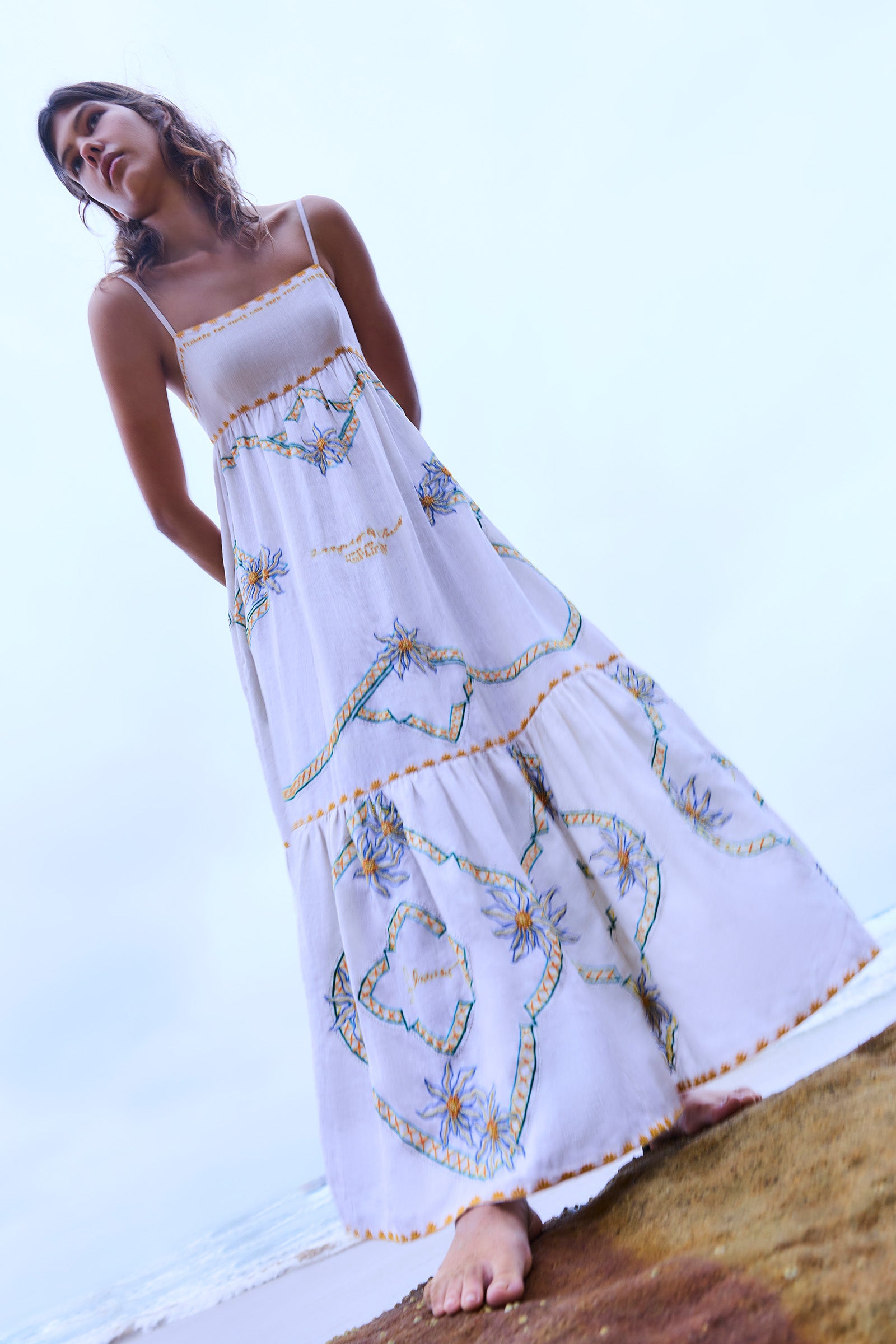 FLOWER SEEKER SNOW DROP SUN DRESS