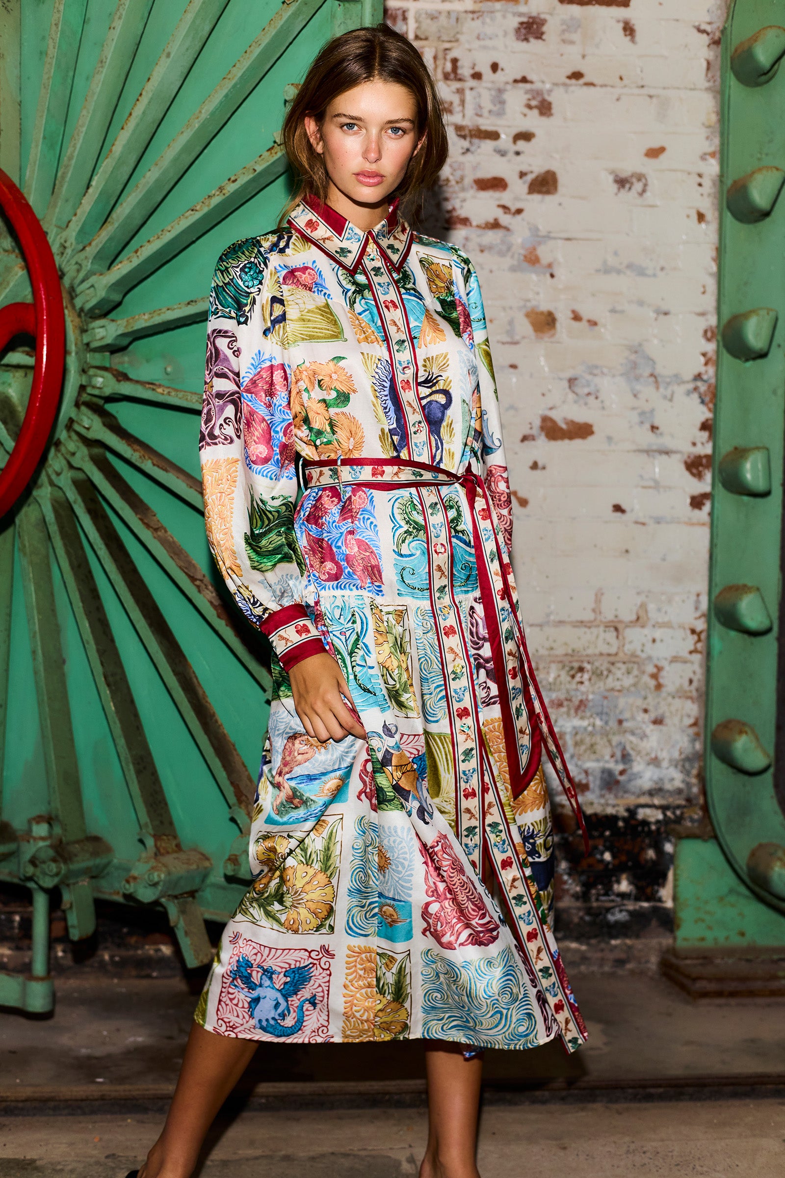 WOND-A-LAND MIDI SHIRT DRESS